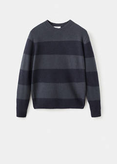 Wool-blend striped sweater — Indigo Blue 6