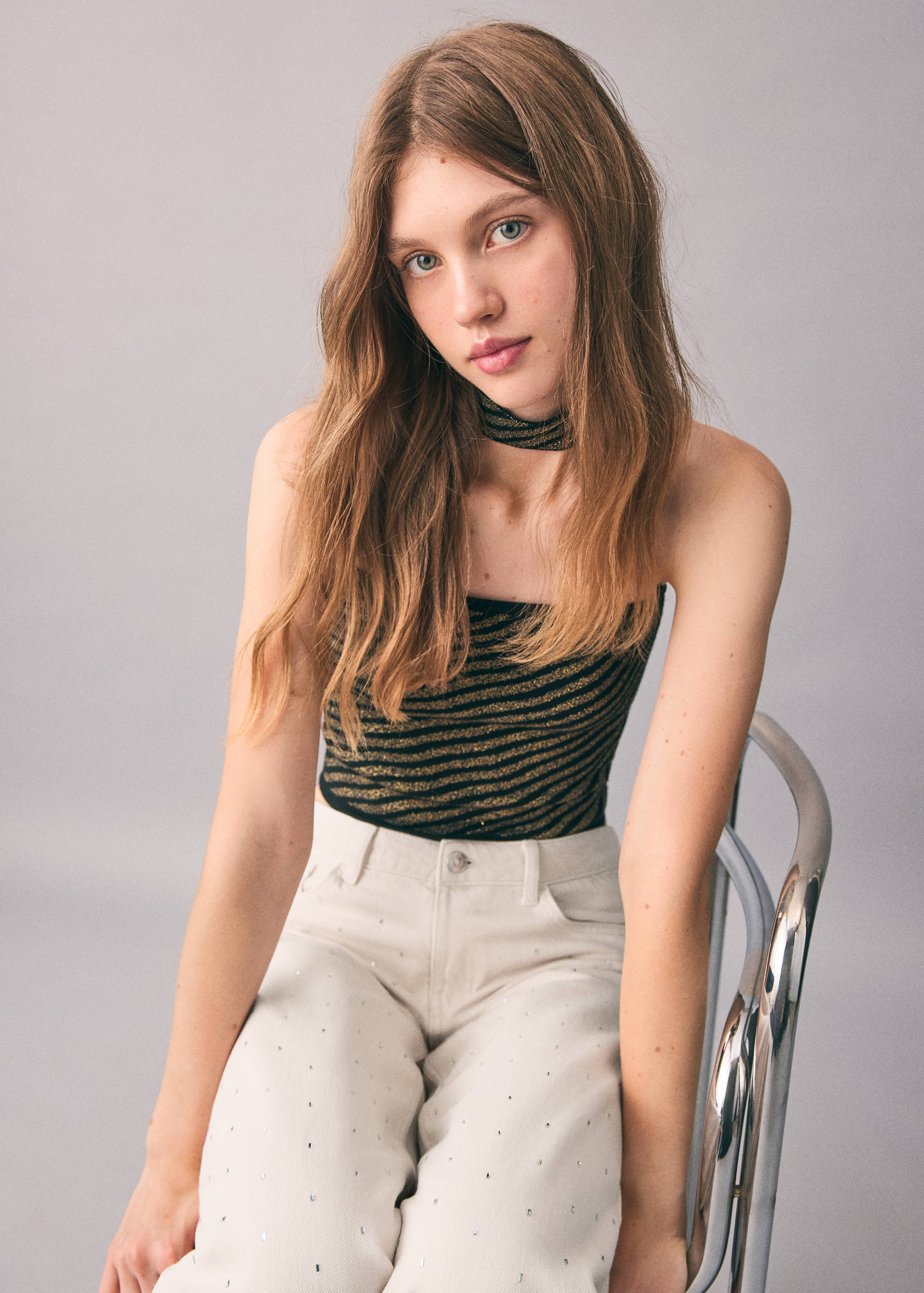 Crystal strass jeans - Details of the article 2