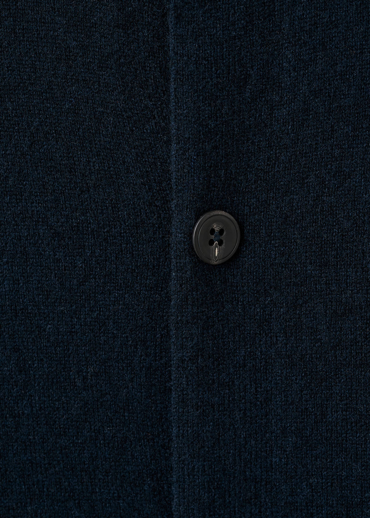 100% extra-fine wool cardigan with buttons — Navy