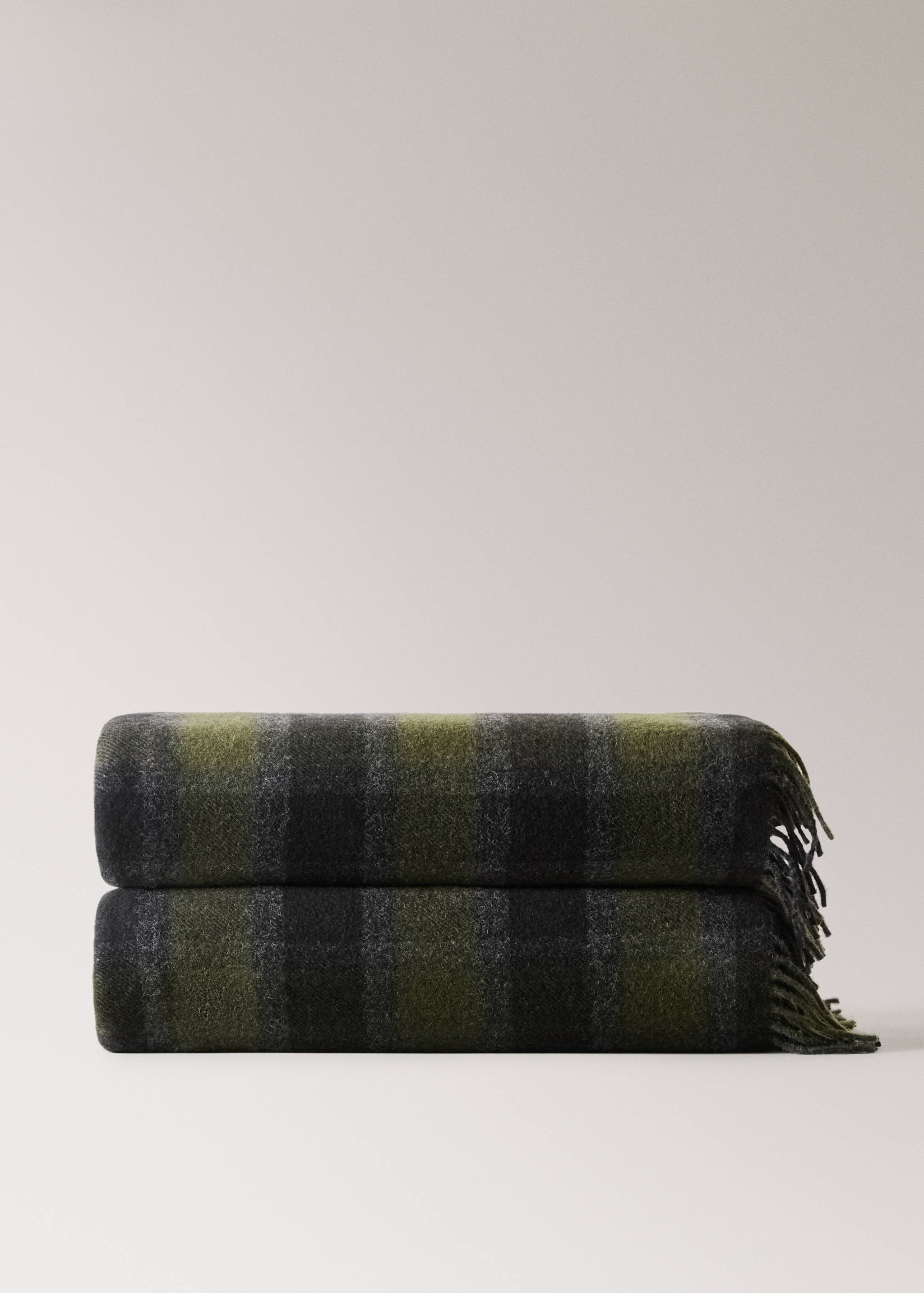 Wool check-print blanket - Article without model