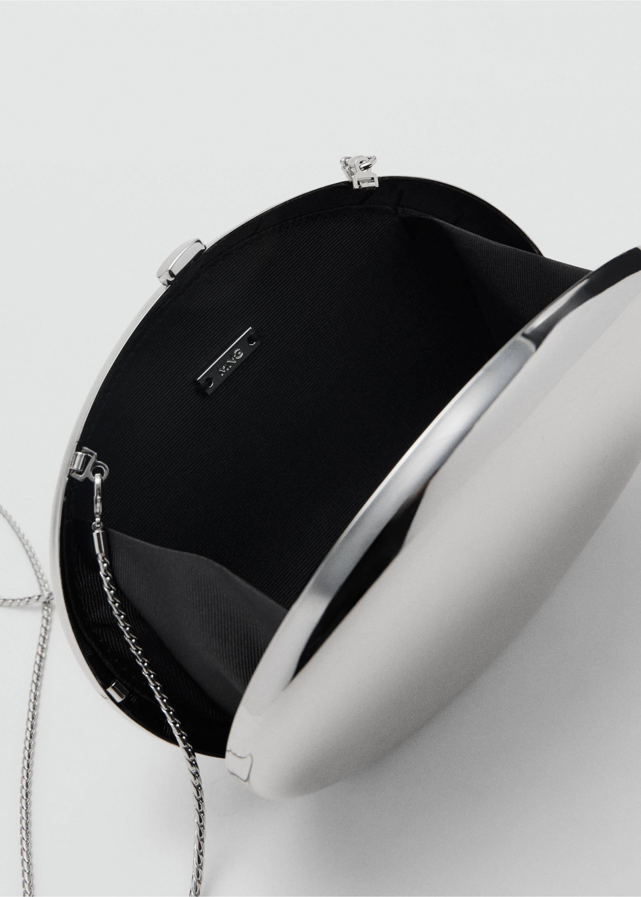 椭圆形手拿包 - null, 银灰色. Ref: 17057903-00.