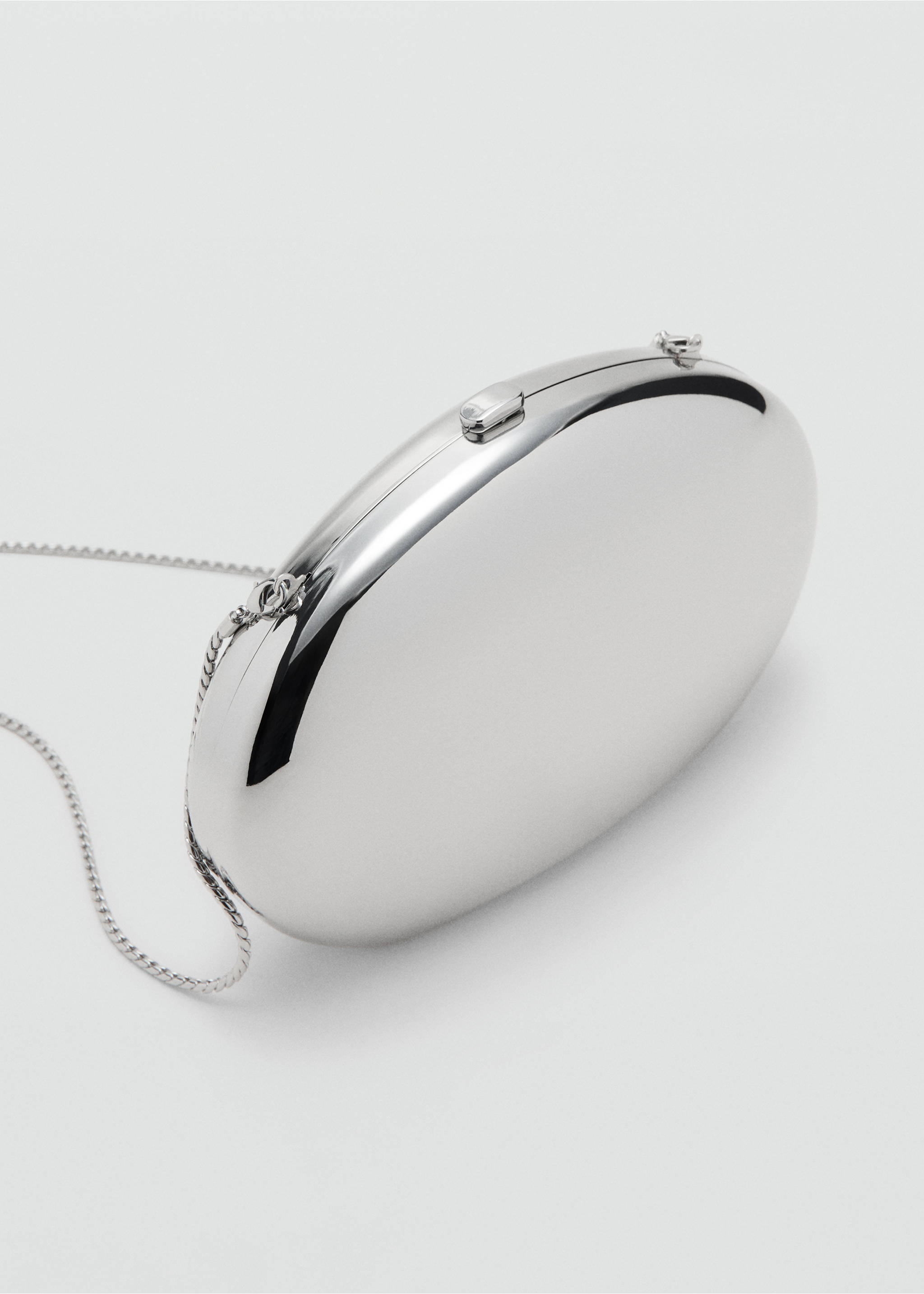 椭圆形手拿包 - null, 银灰色. Ref: 17057903-00.