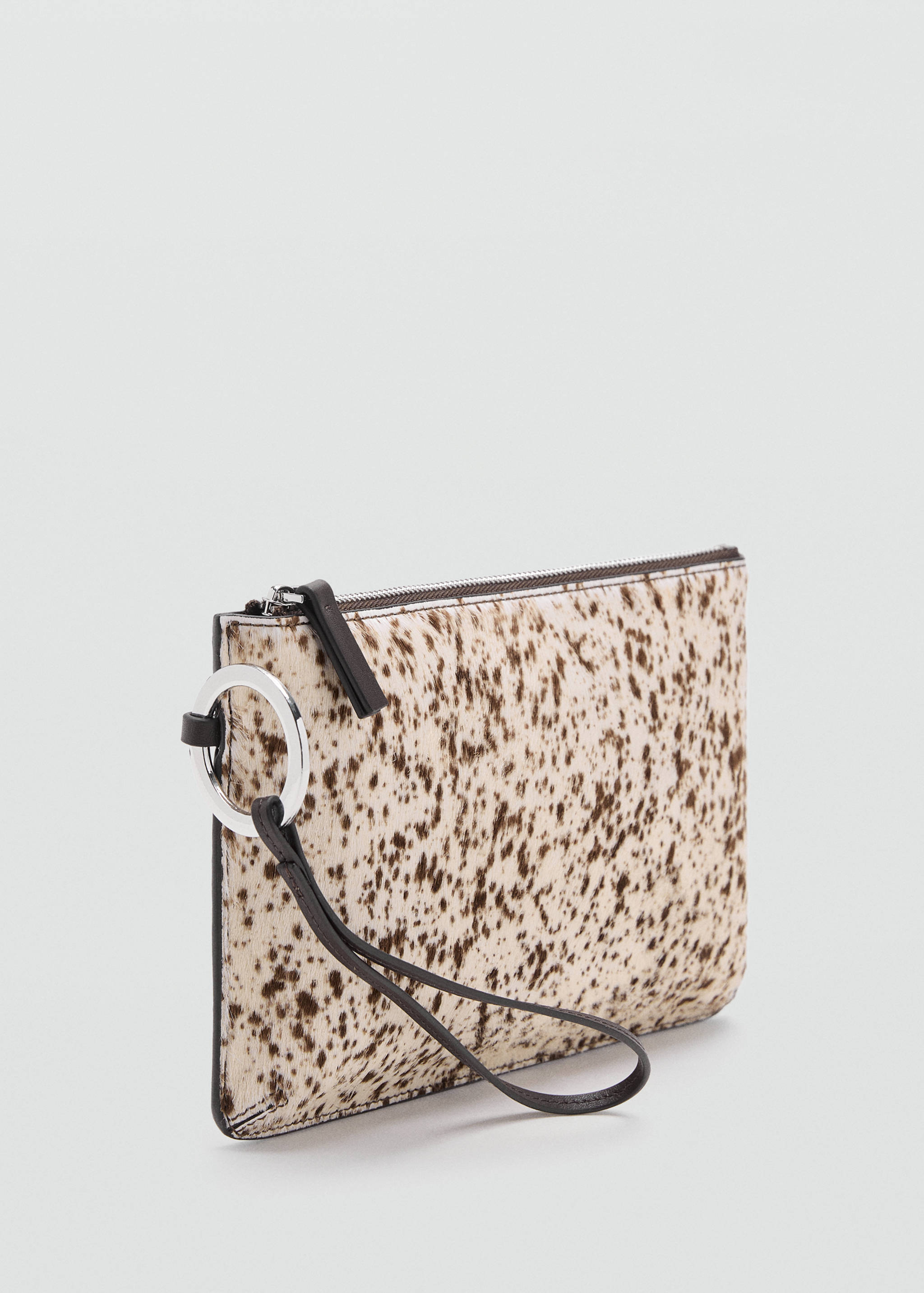 Pochette van leer en bont - Middenvlak