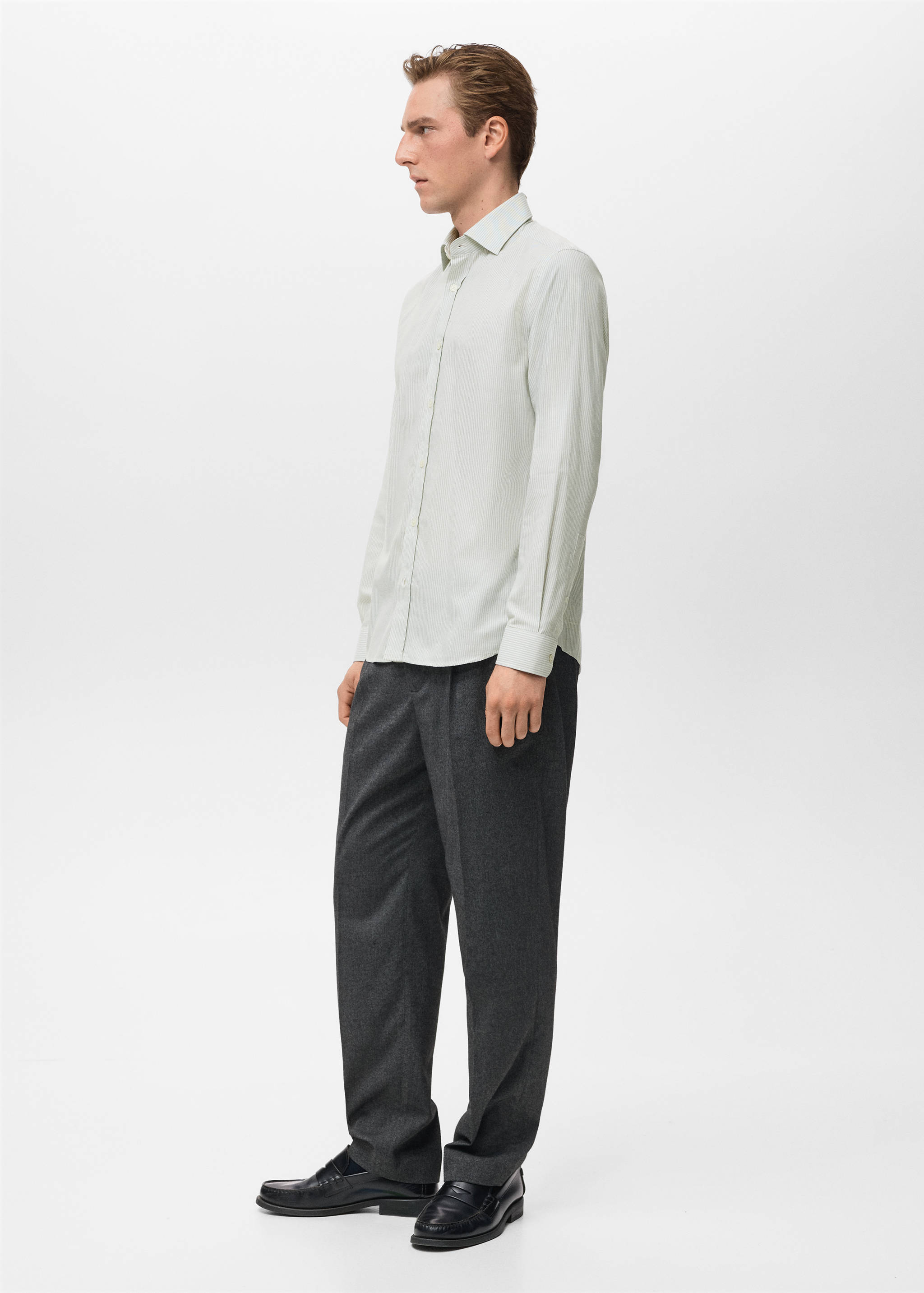 100% cotton flannel regular-fit shirt - Details of the article 2