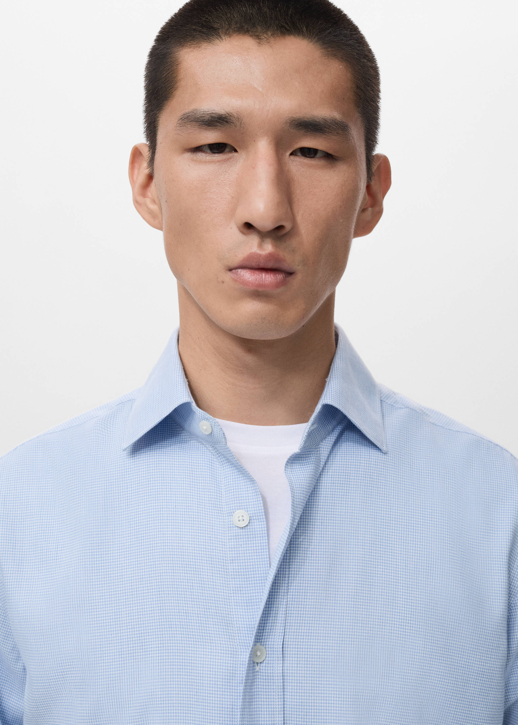 100% cotton flannel regular-fit shirt - Details of the article 1