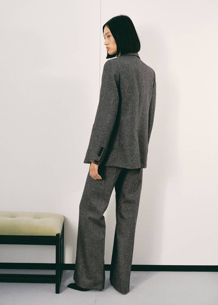 Speckled wool suit jacket — Grey