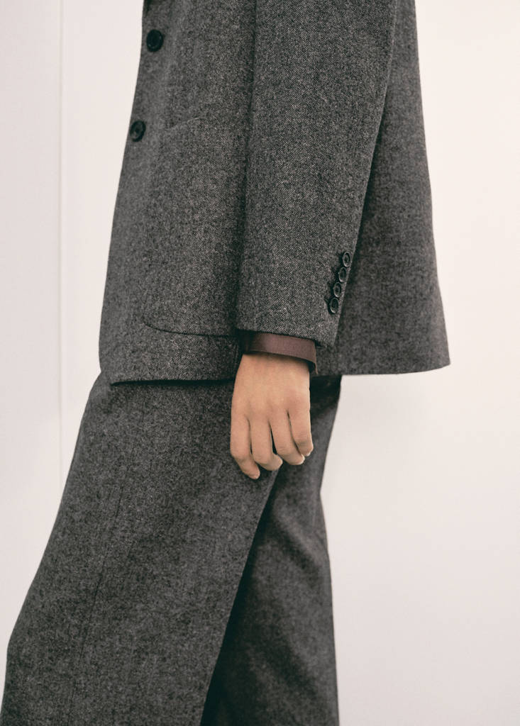 Speckled wool suit jacket — Grey