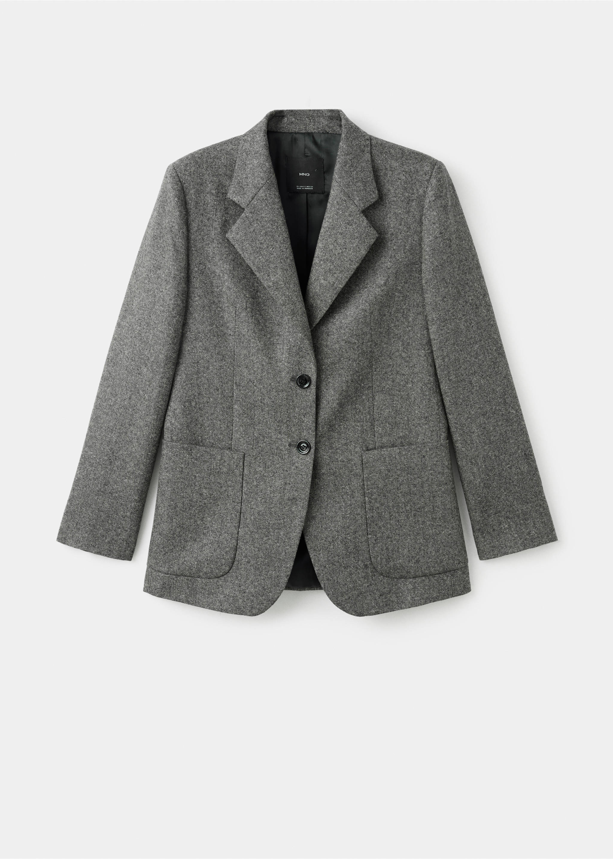 Speckled wool suit jacket - Article without model, Grey. Ref: 17057912-00.