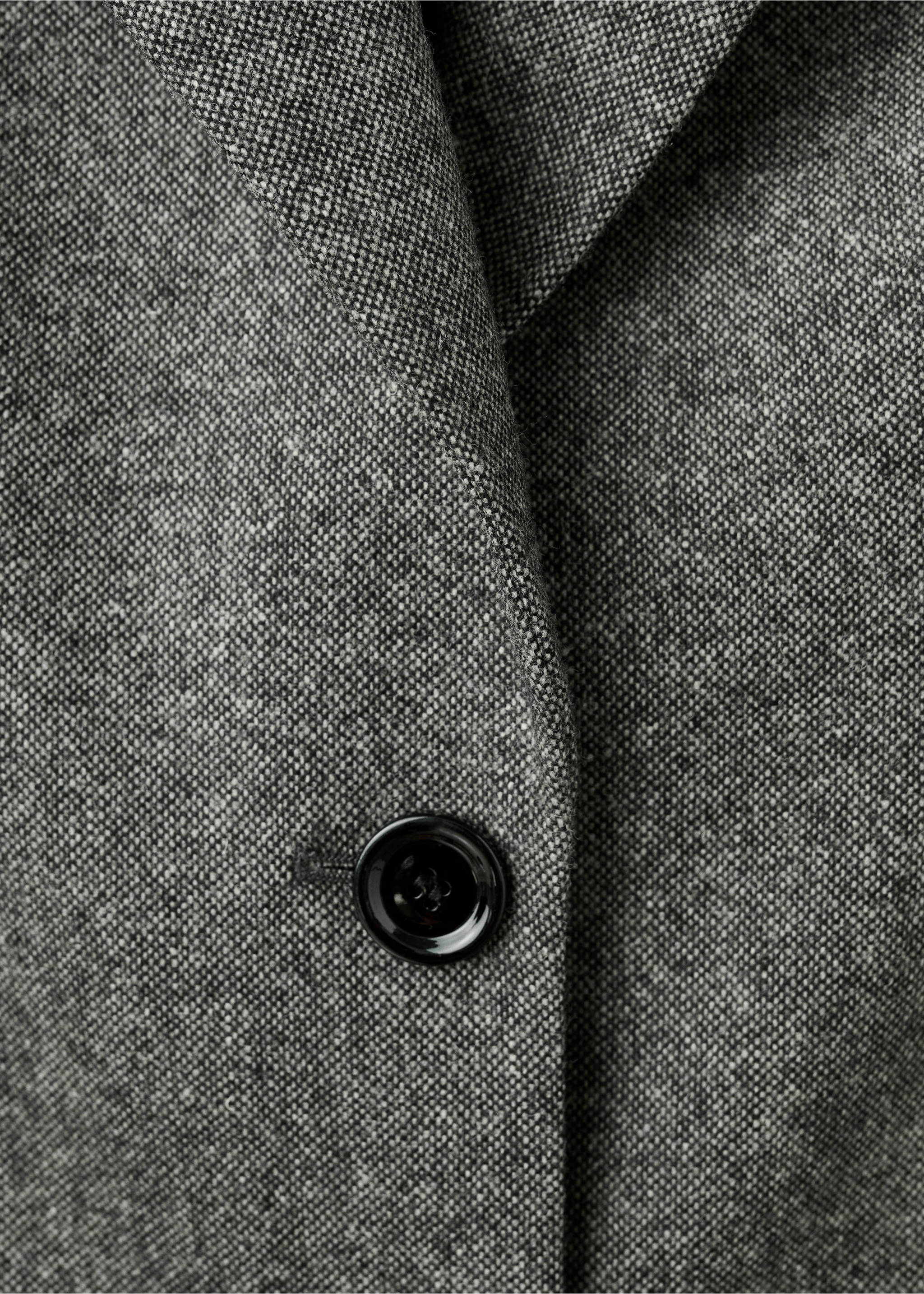 Speckled wool suit jacket - Details of the article 8, Grey. Ref: 17057912-00.