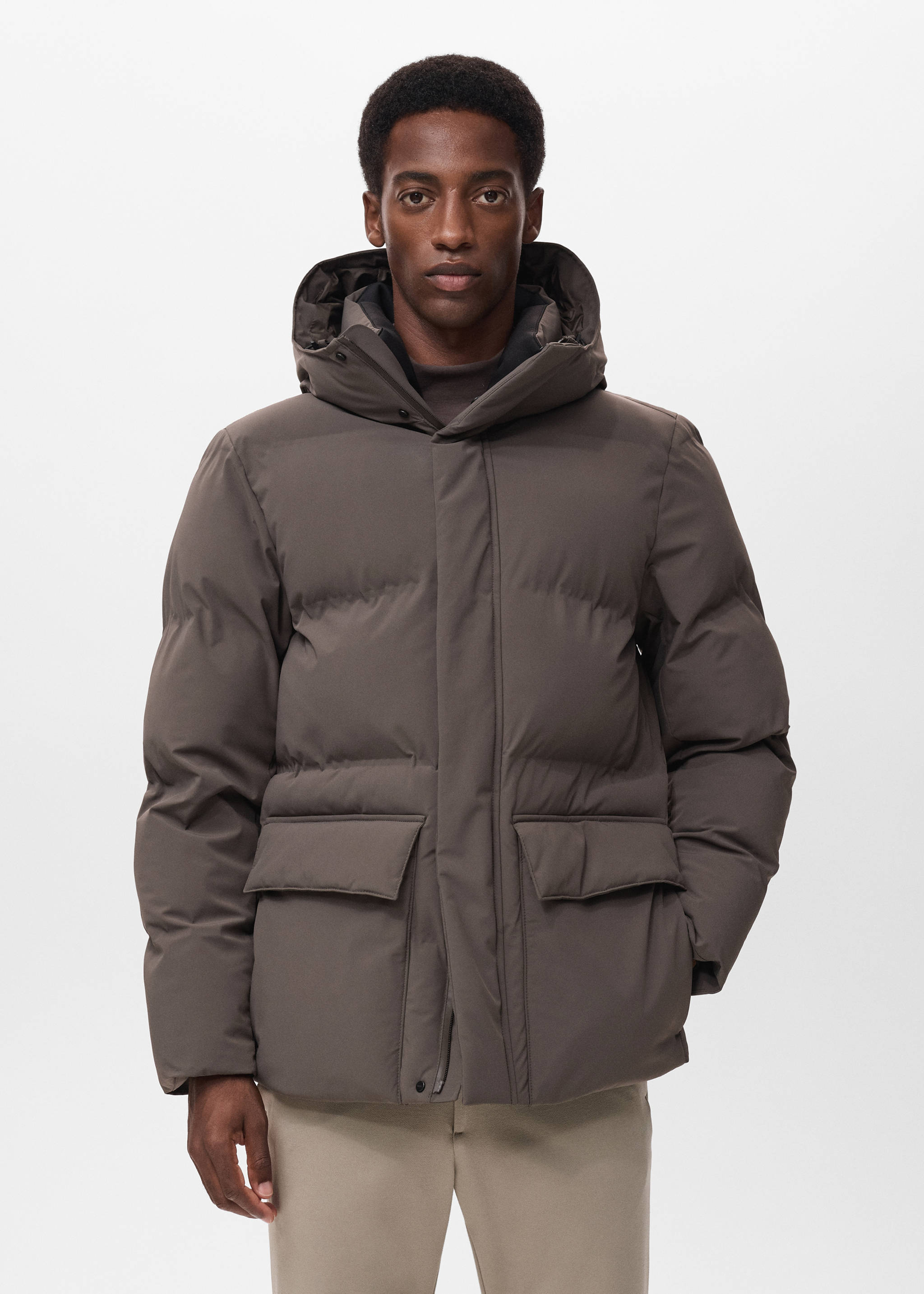 防水织物填充夹克 - null