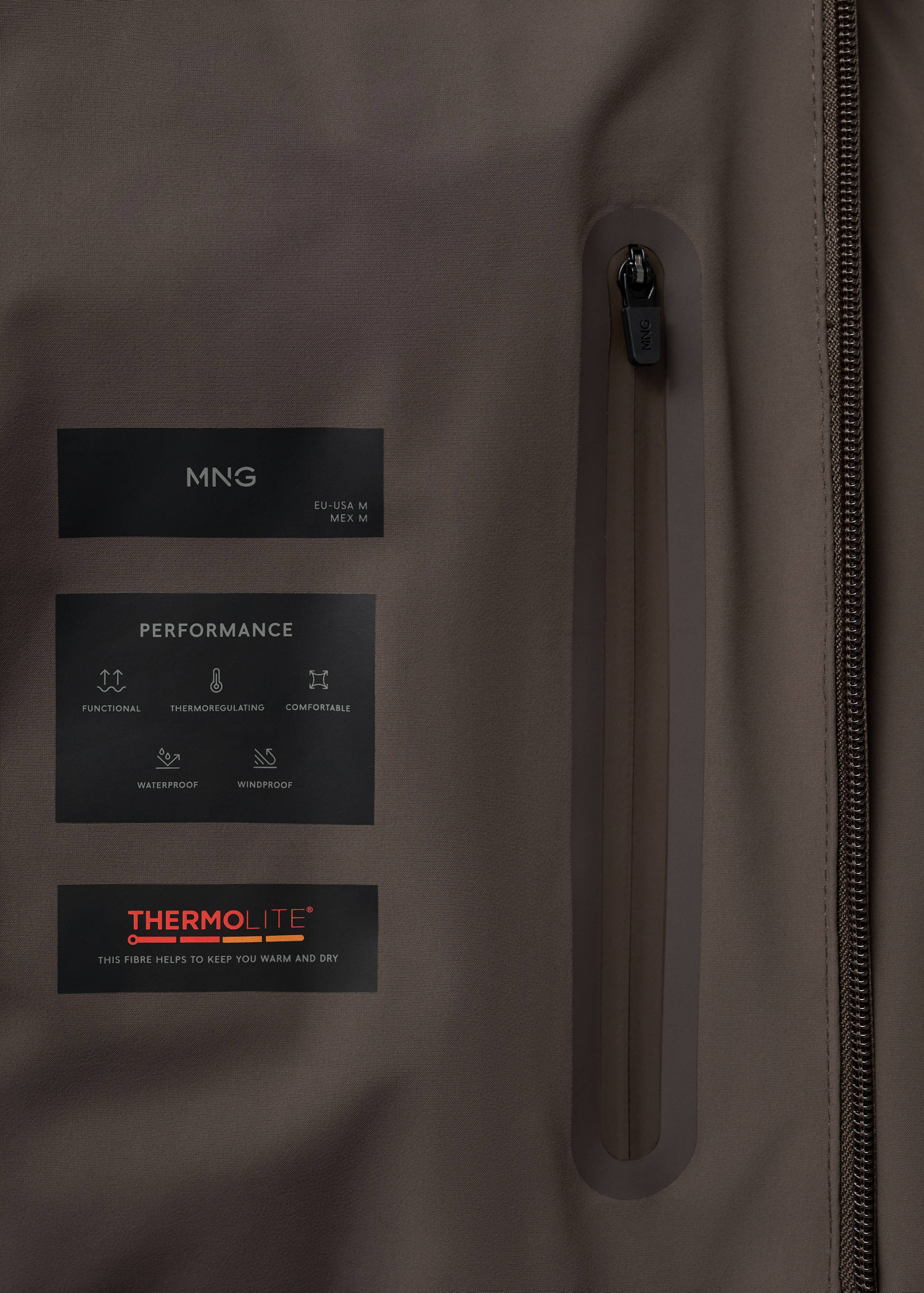 防水织物填充夹克 - null