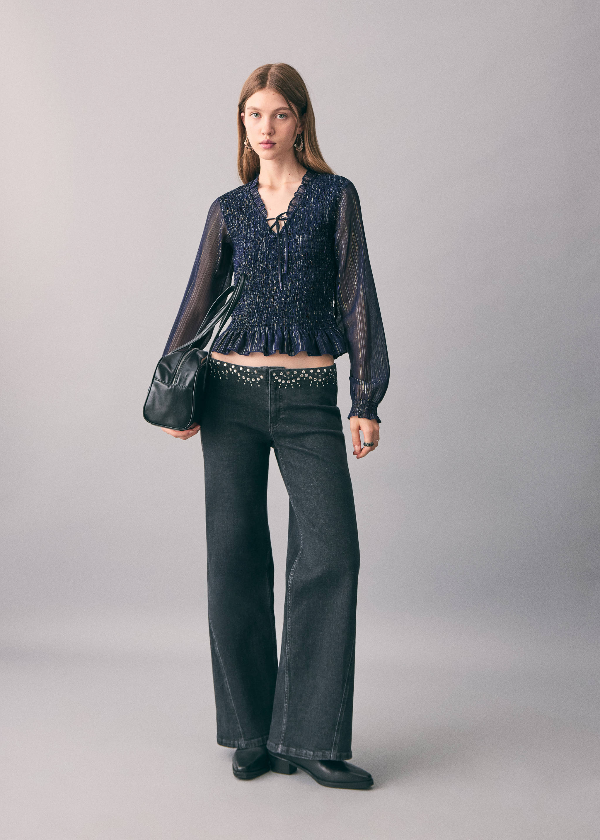 Blouse froncée rayures - Plan général