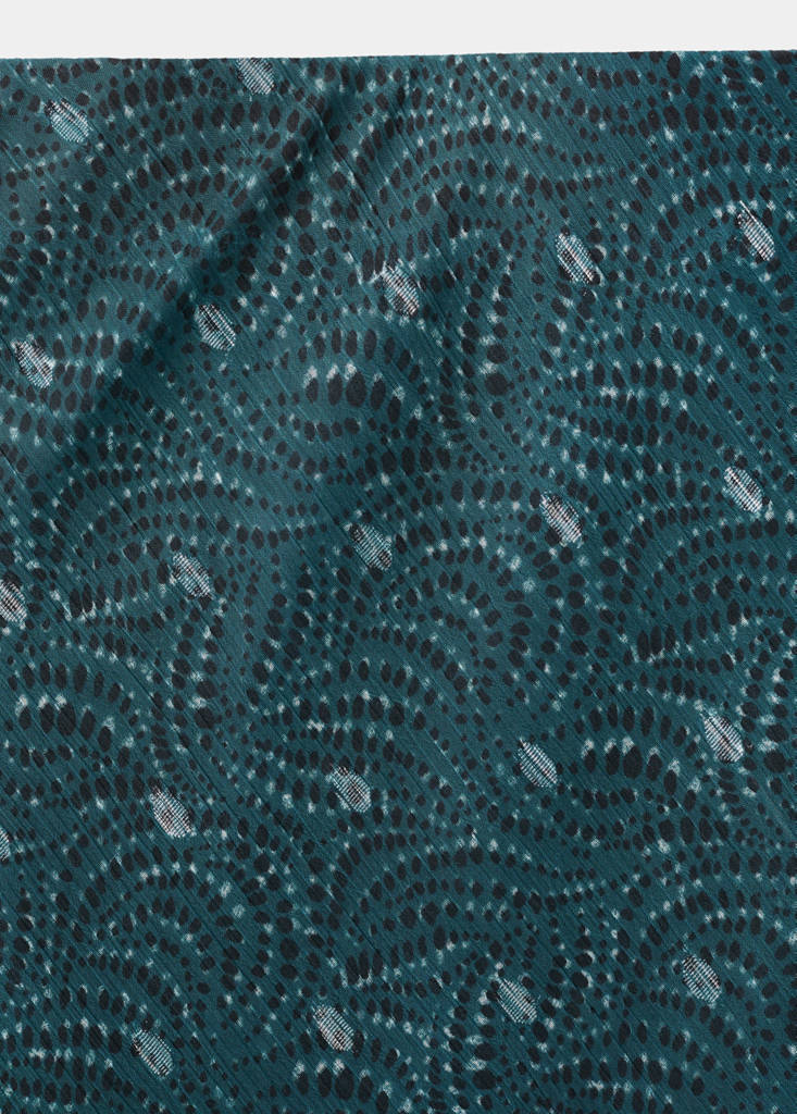 Long lurex skirt — Petrol Blue