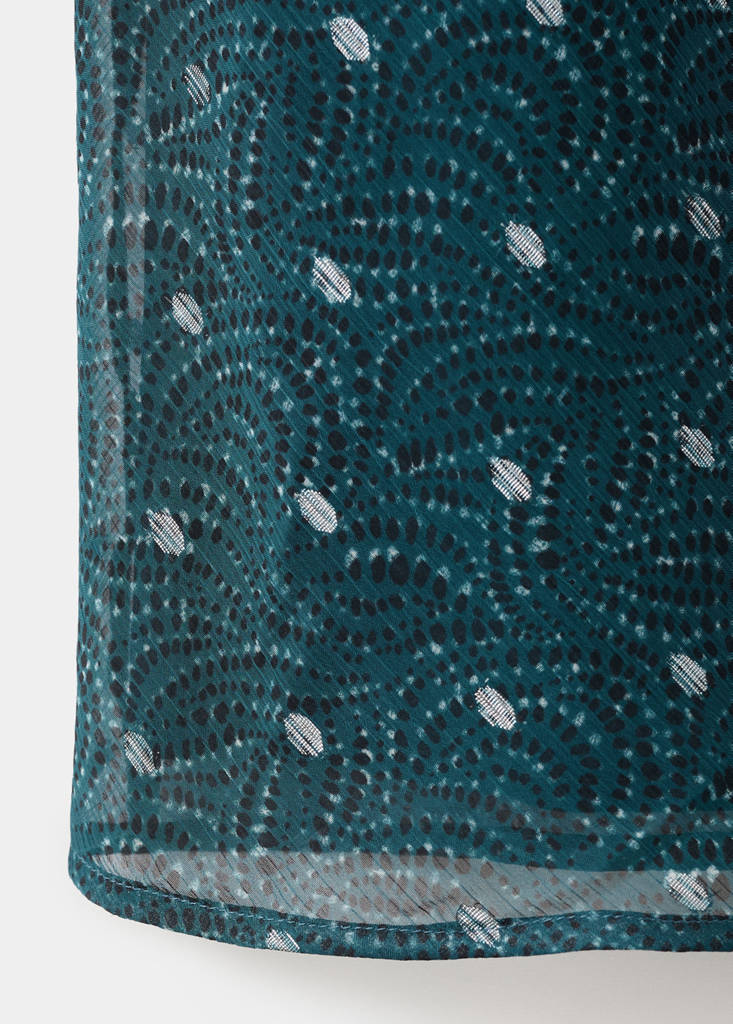 Long lurex skirt — Petrol Blue