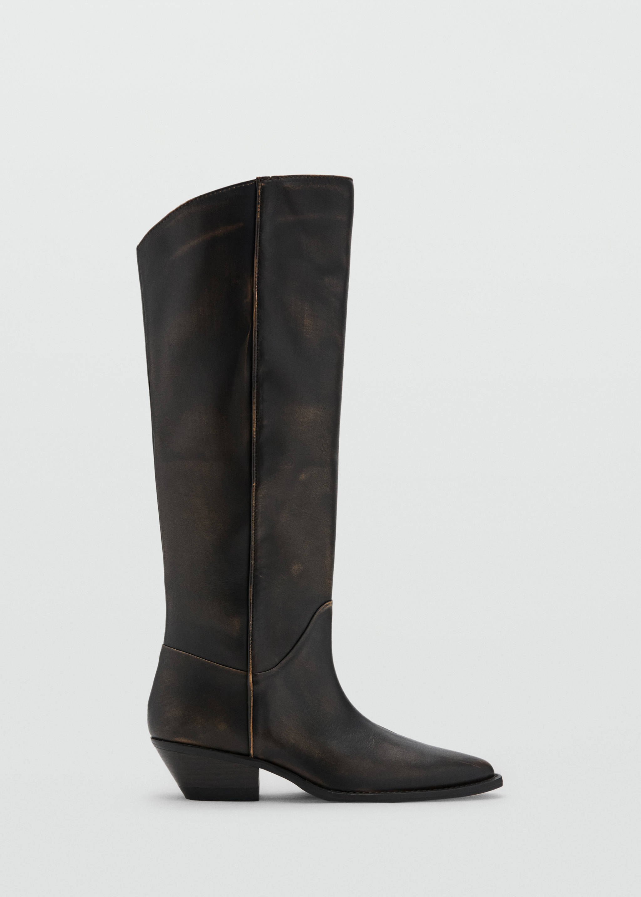 Worn-look leather boots - Article without model