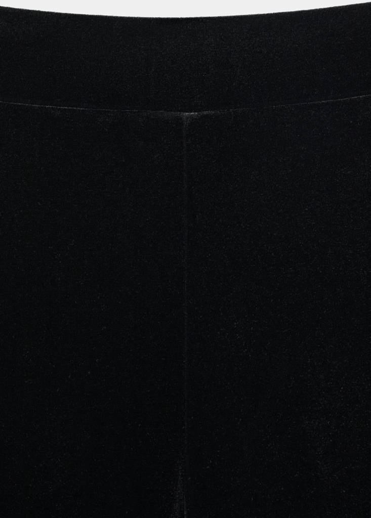Straight velvet trousers — Black