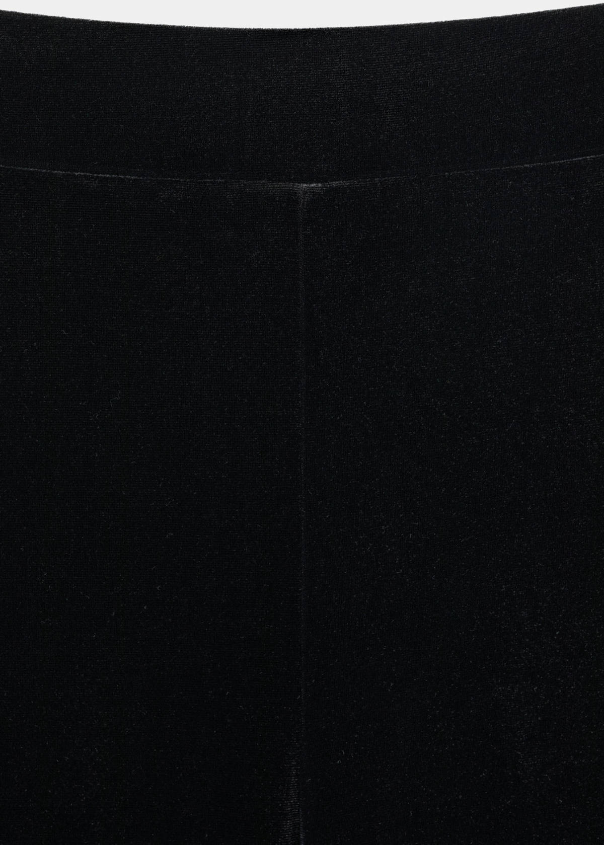 Straight velvet trousers — Black