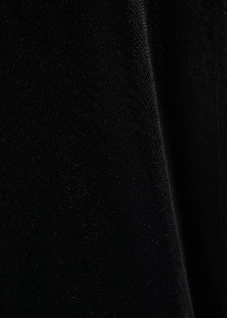 Straight velvet trousers — Black