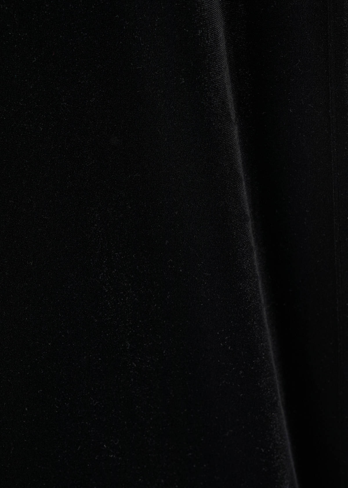Straight velvet trousers — Black