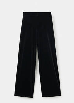 Straight velvet trousers — Black 3