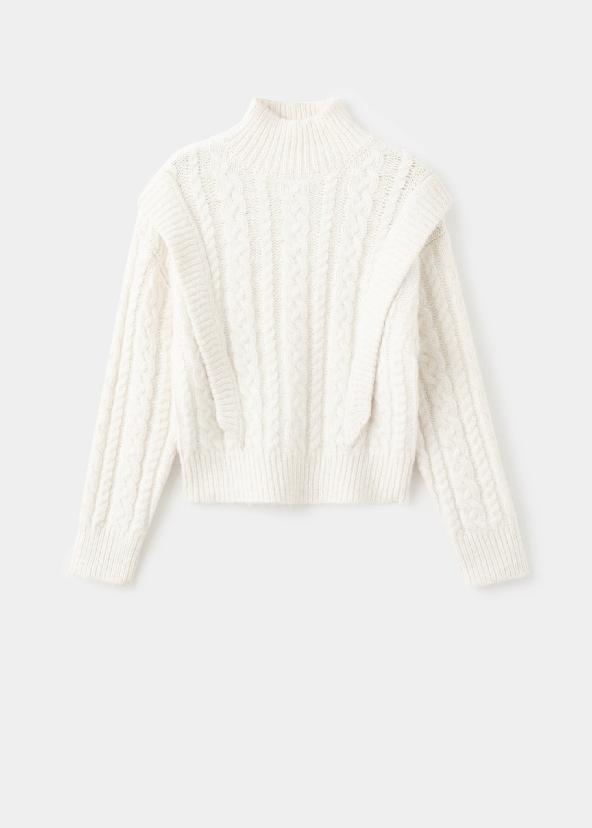 Knitted sweater with perkins neck - Товар без моделі