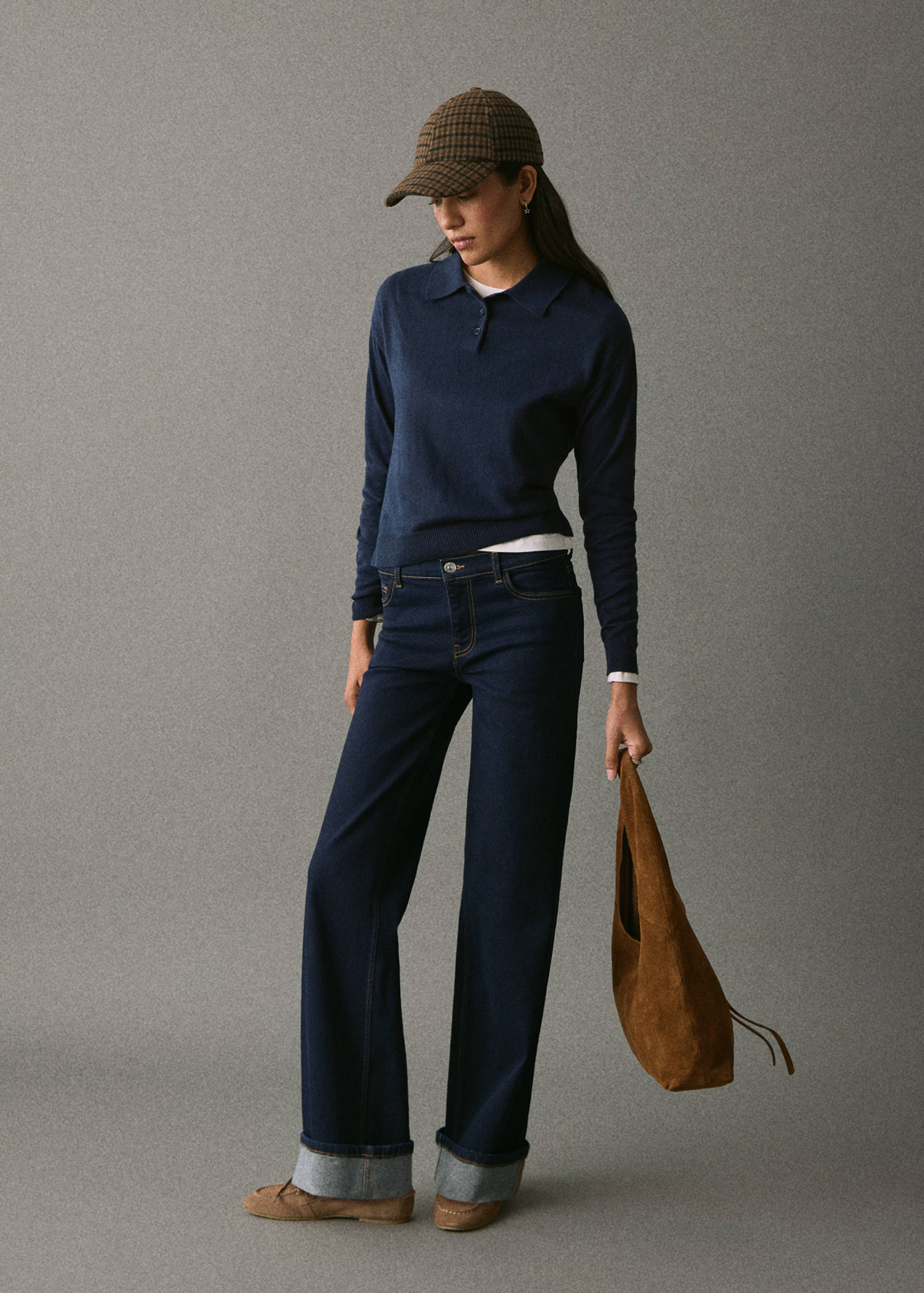 Straight jeans with turn-up - Details of the article 4