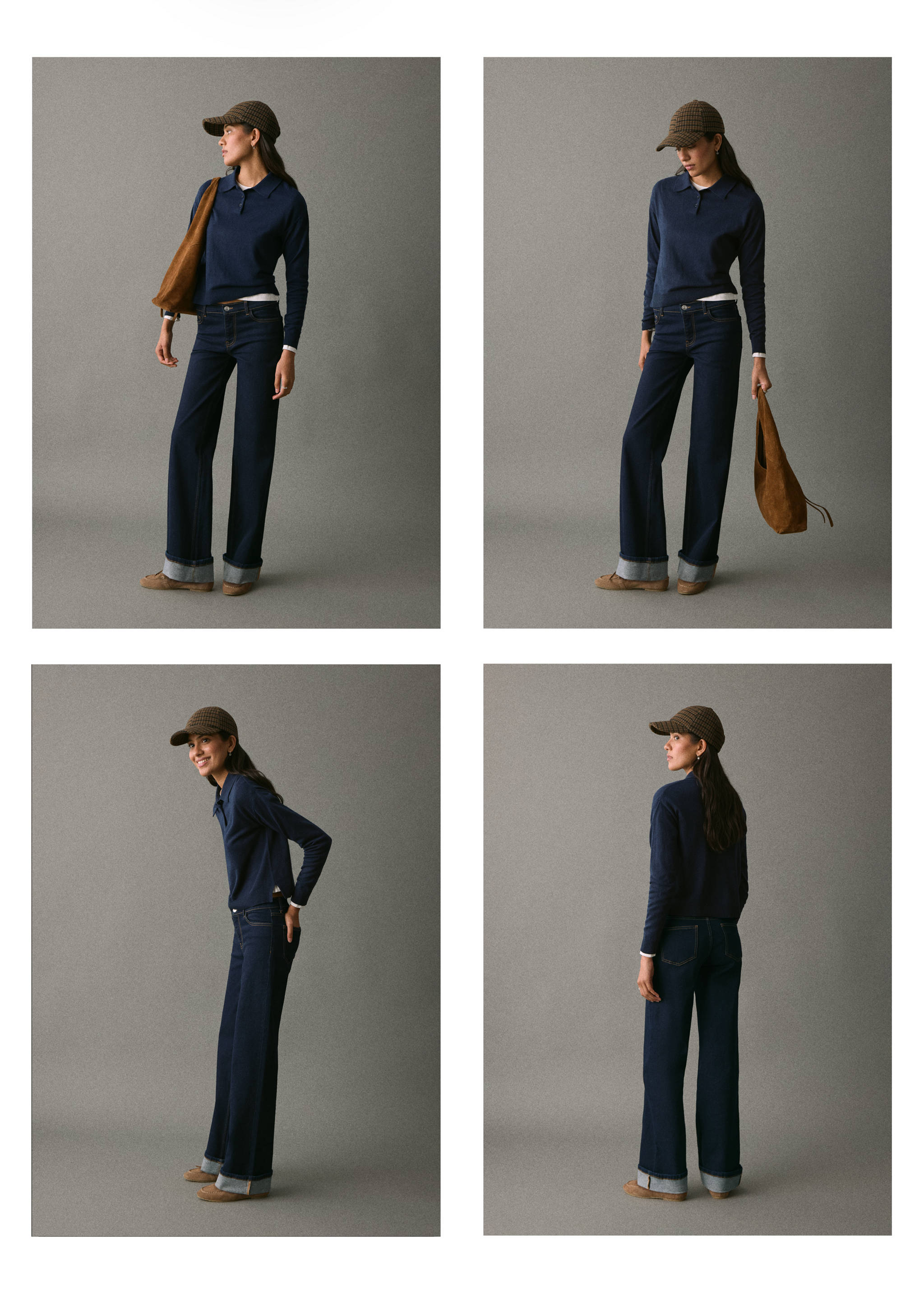 Straight jeans with turn-up - Panoramic plane