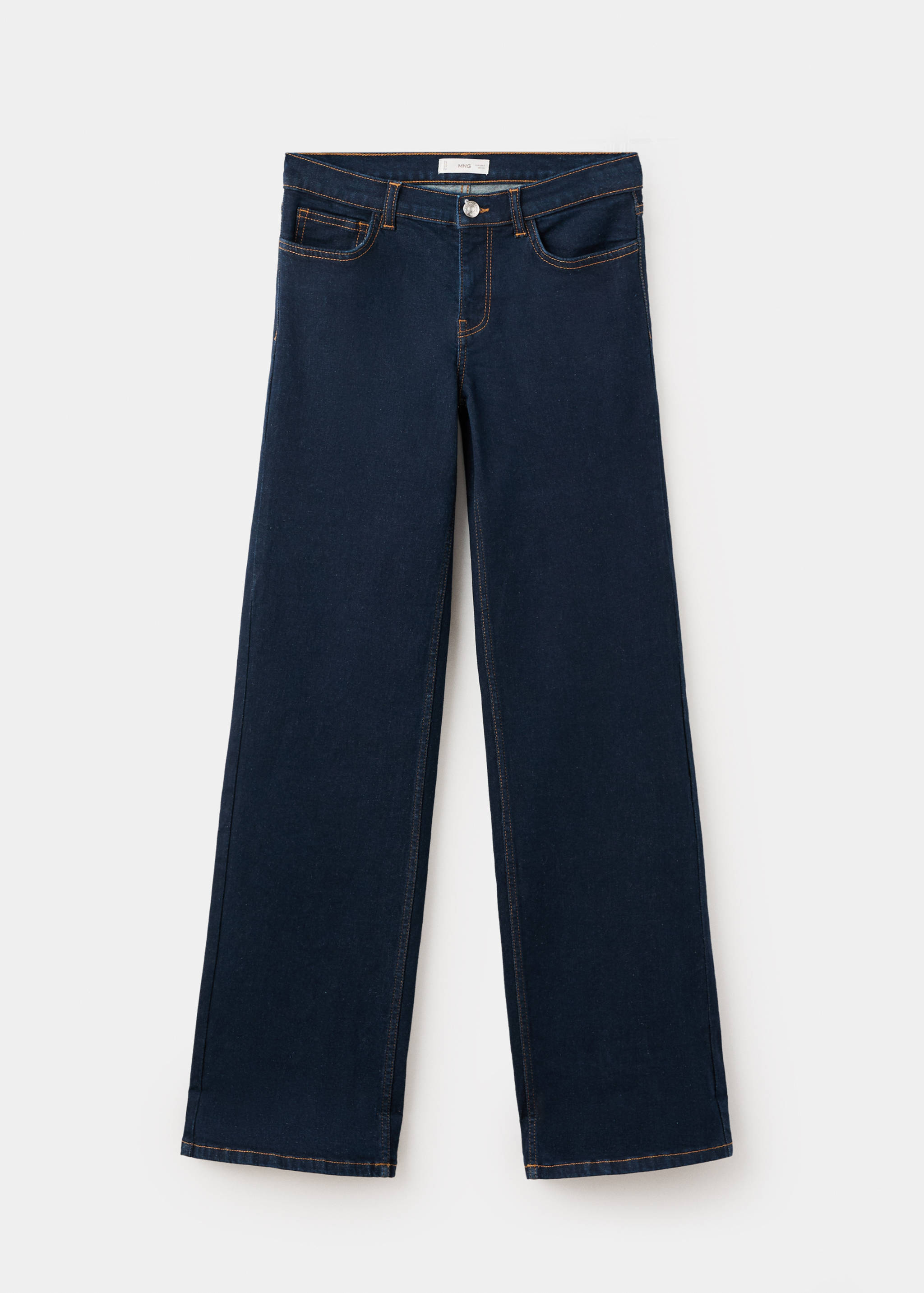 Straight jeans with turn-up - Article without model