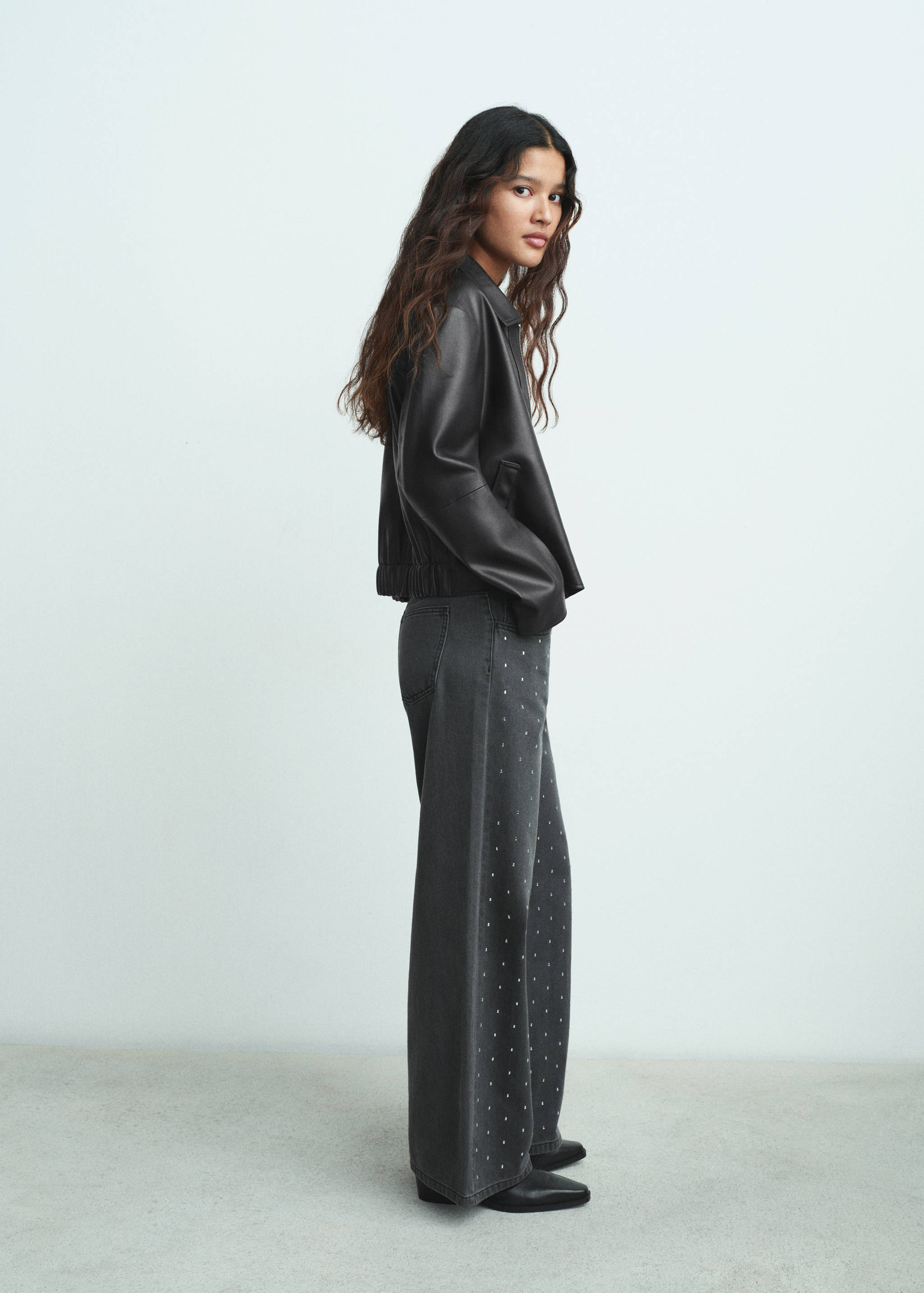 Faux-leather jacket - General plane