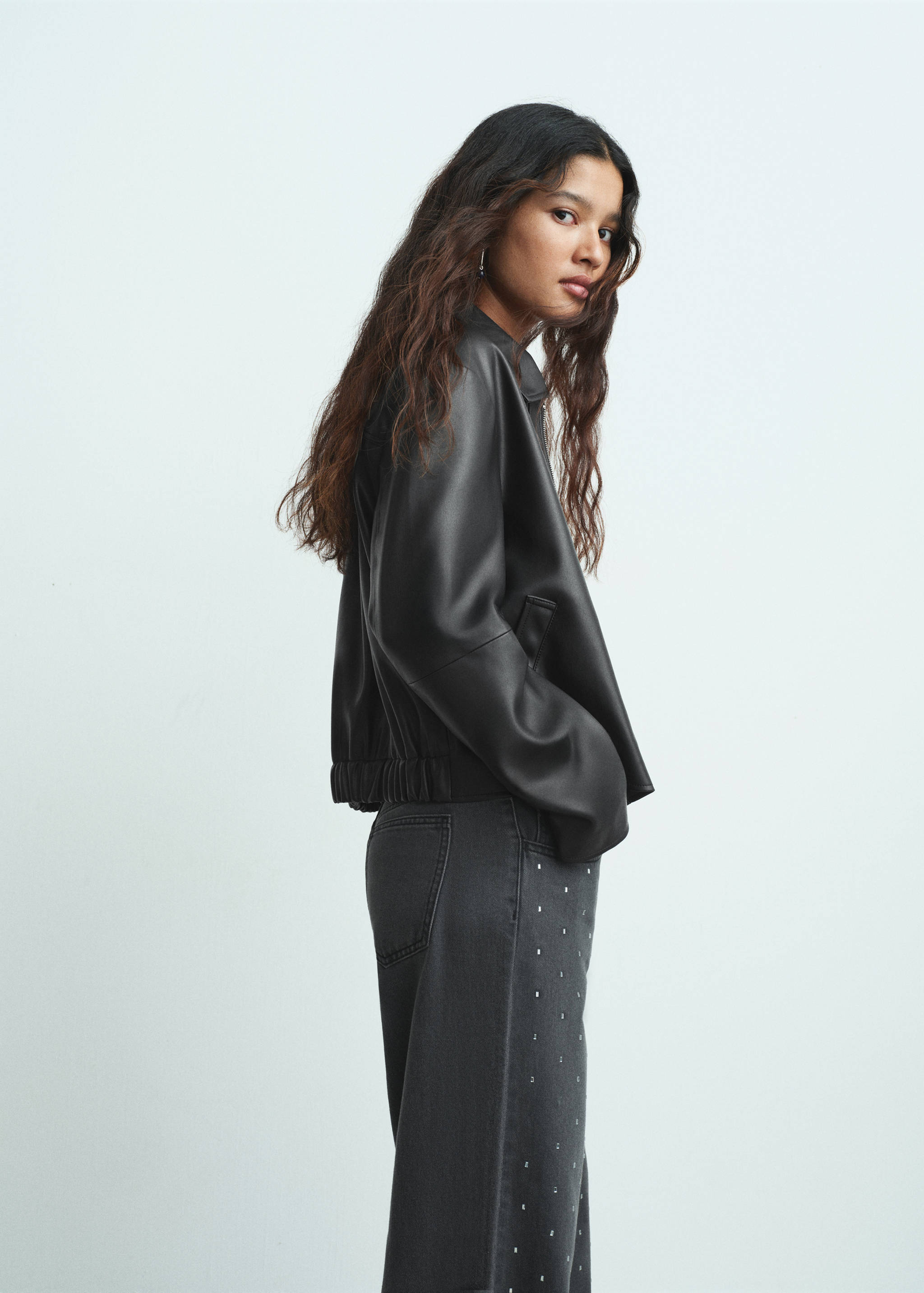 Faux-leather jacket - Medium plane