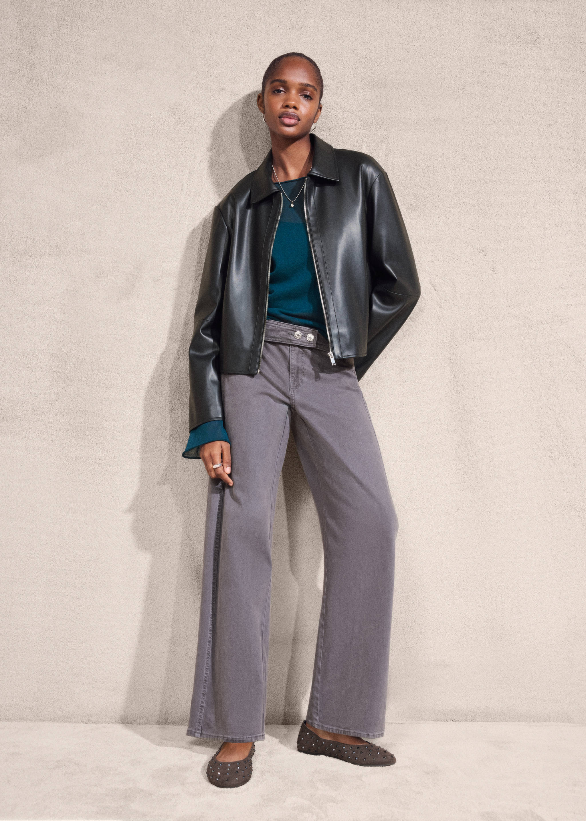 Faux-leather jacket - Details of the article 6