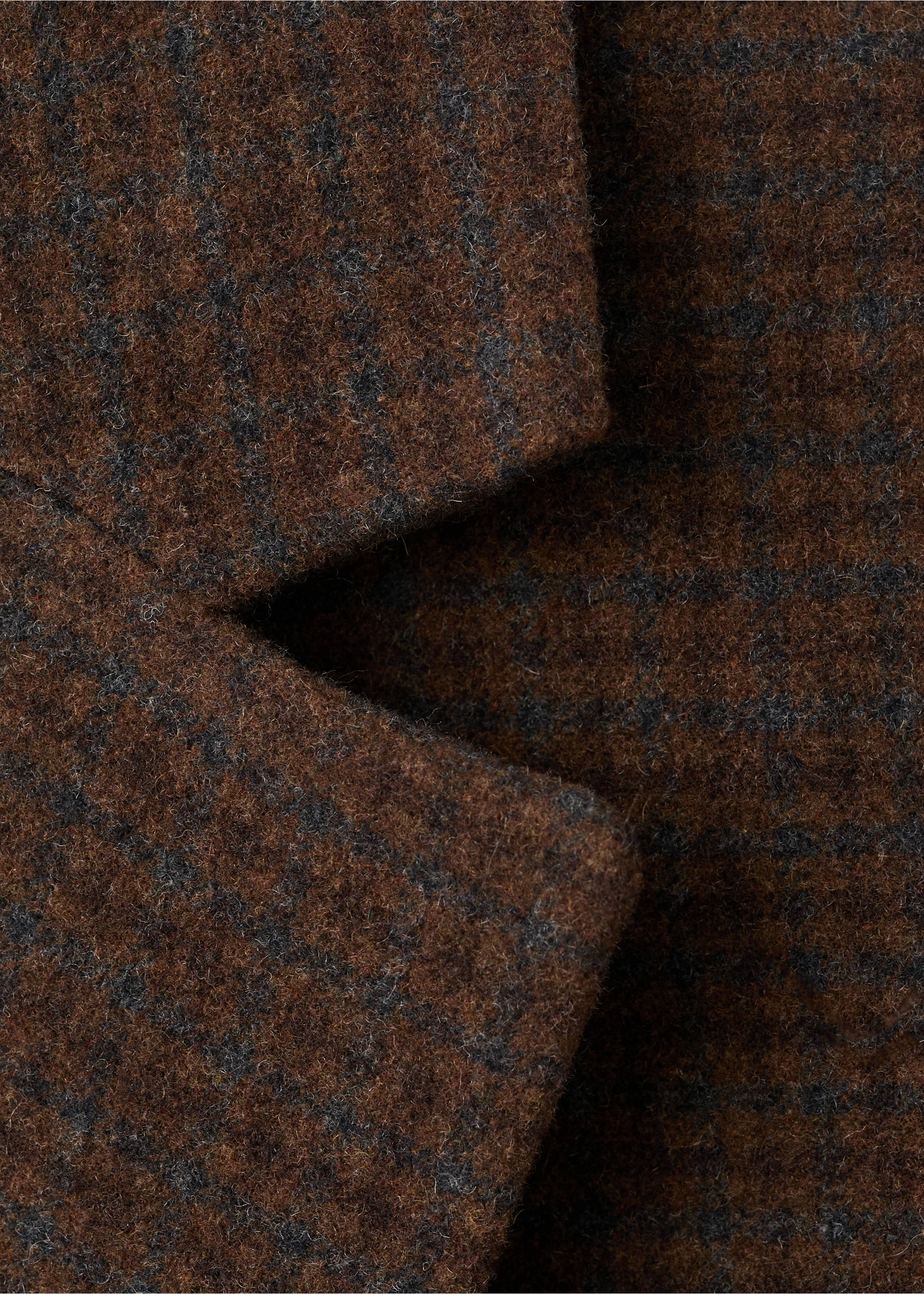 Micro houndstooth wool blazer - Details of the article 8, Medium Brown. Ref: 17058286-00.