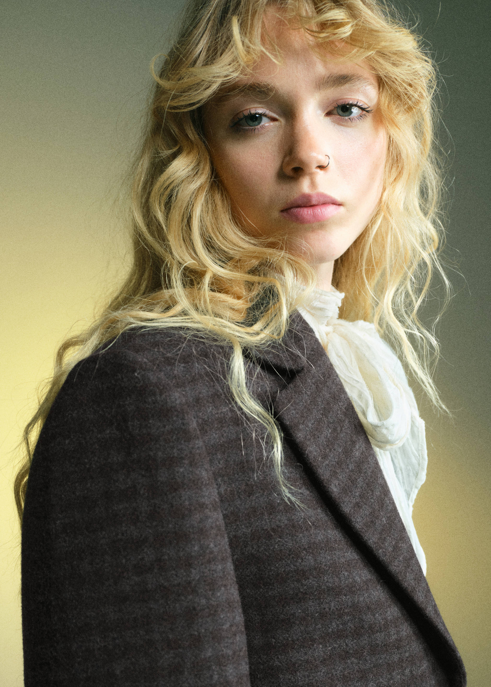 Blazer en laine micro pied-de-poule - Détail de l'article 1