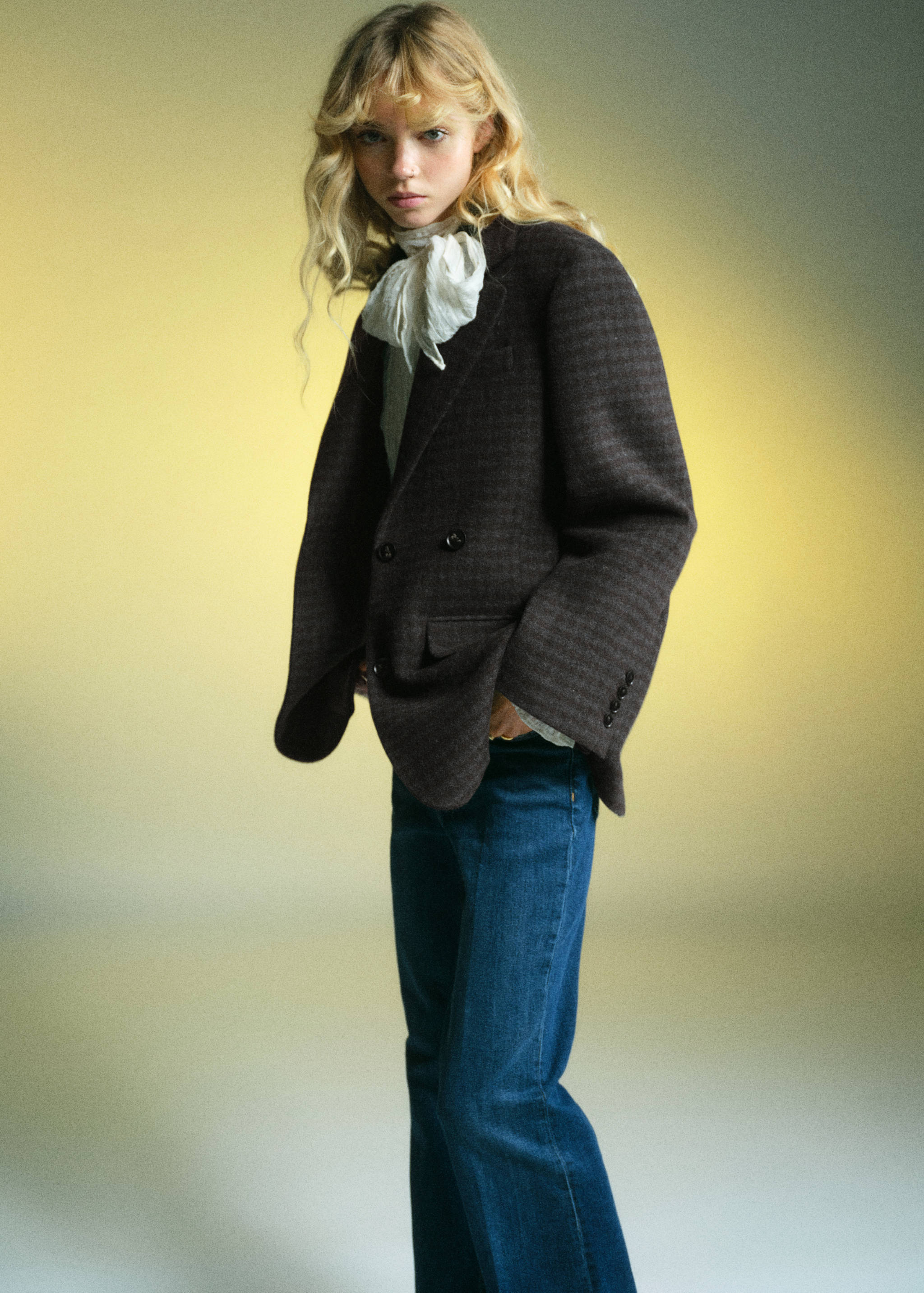 Blazer en laine micro pied-de-poule - Détail de l'article 2