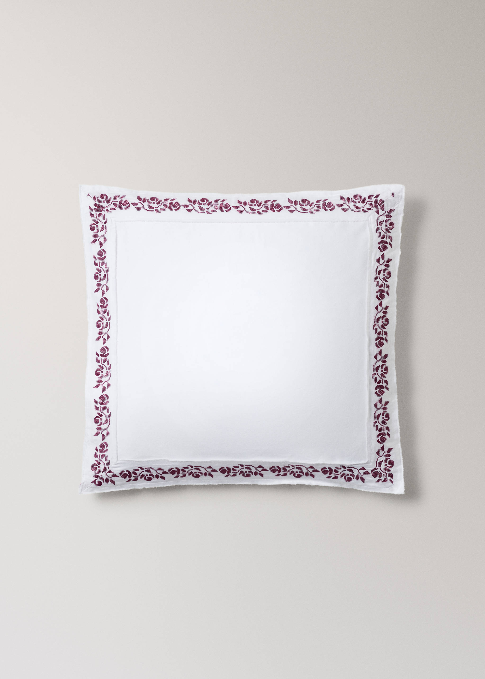 Pamuk saten 300 iplik çapraz dikişli yastık kılıfı 60X60cm - Modelsiz ürün