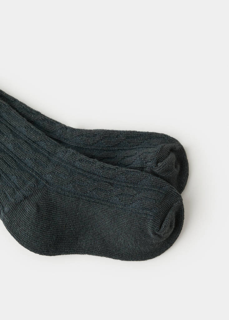 Knitted tights — Dark Green