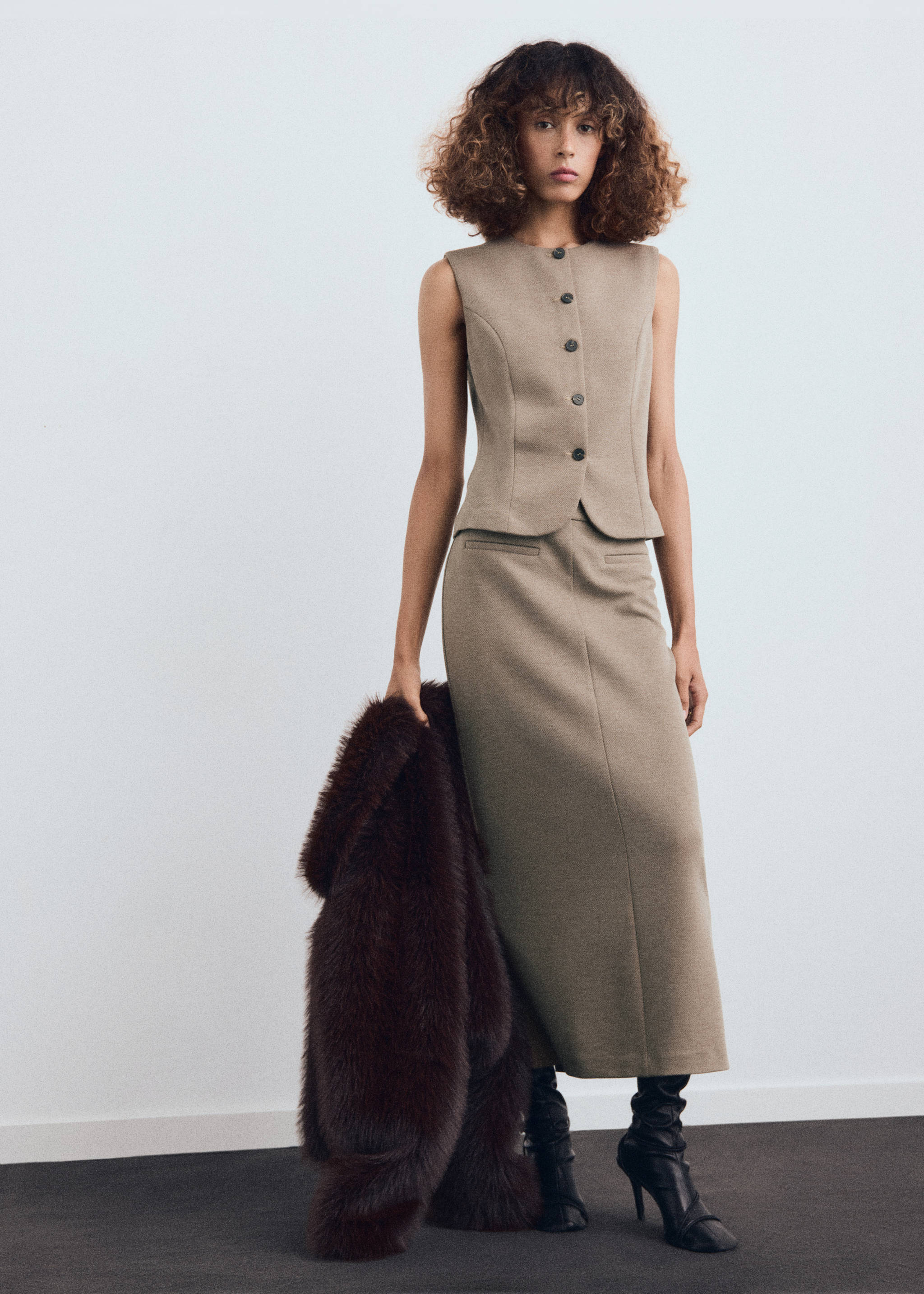 Getailleerd gilet - Overzichtstekening