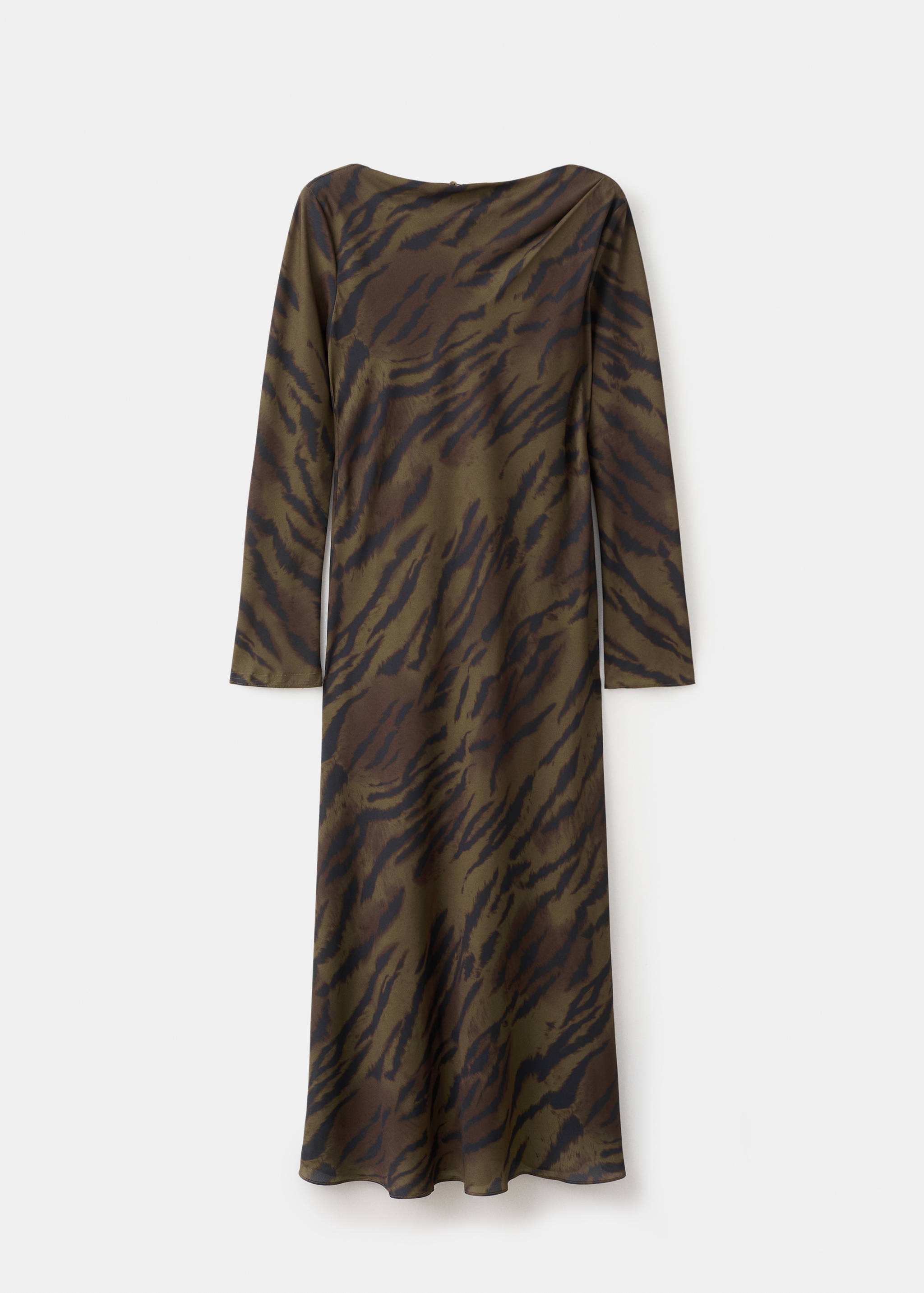 Satin animal-print dress - Article without model