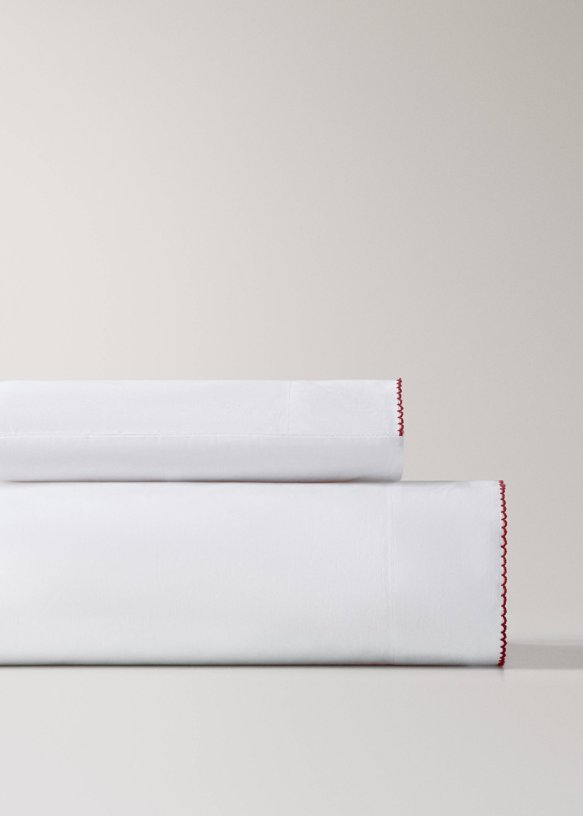 Komplet posteljine za dječji krevetić od pamučnog perkala s kontrastnim detaljem - Artikl bez modela