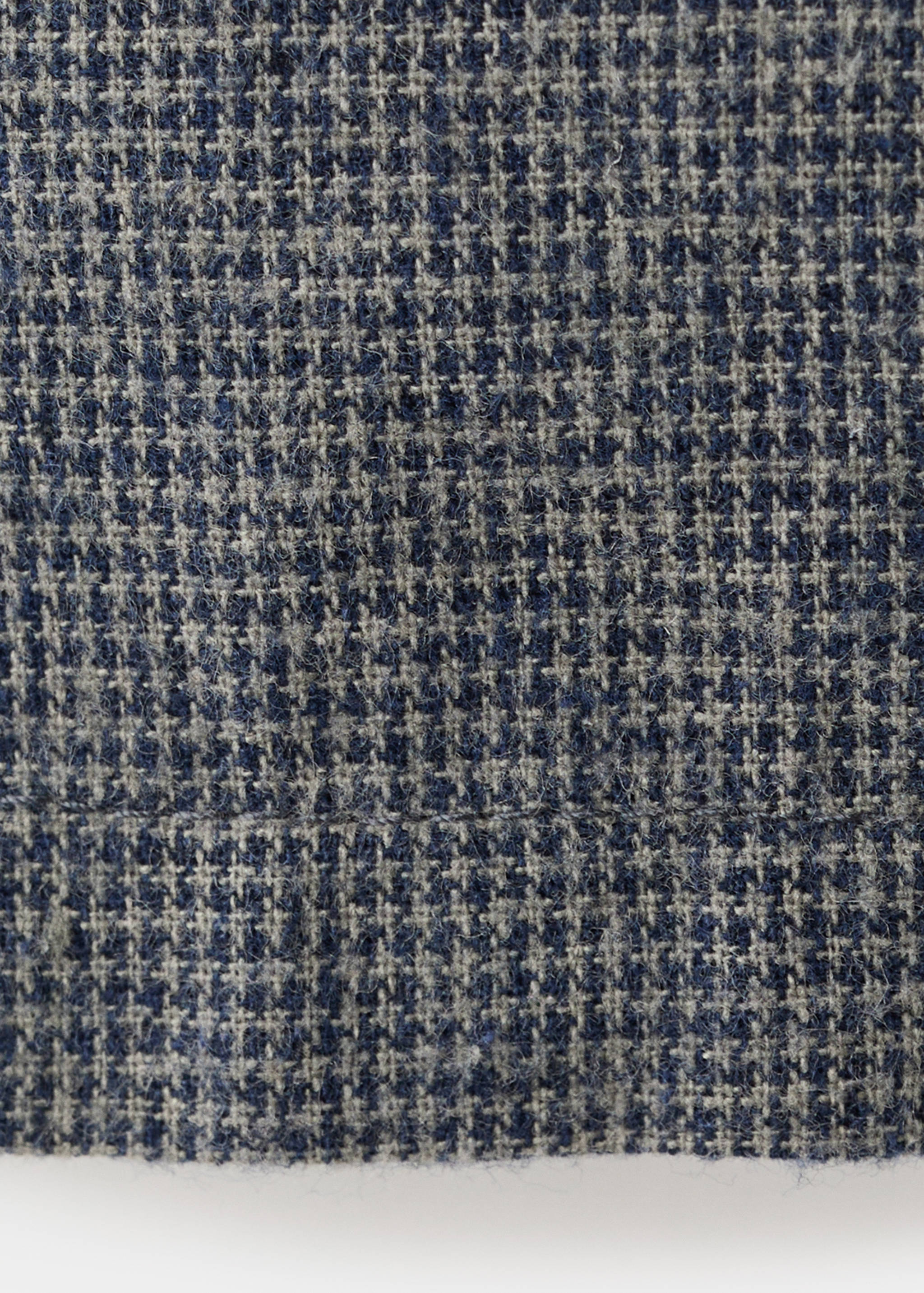 Houndstooth print straight trousers - Details of the article 0