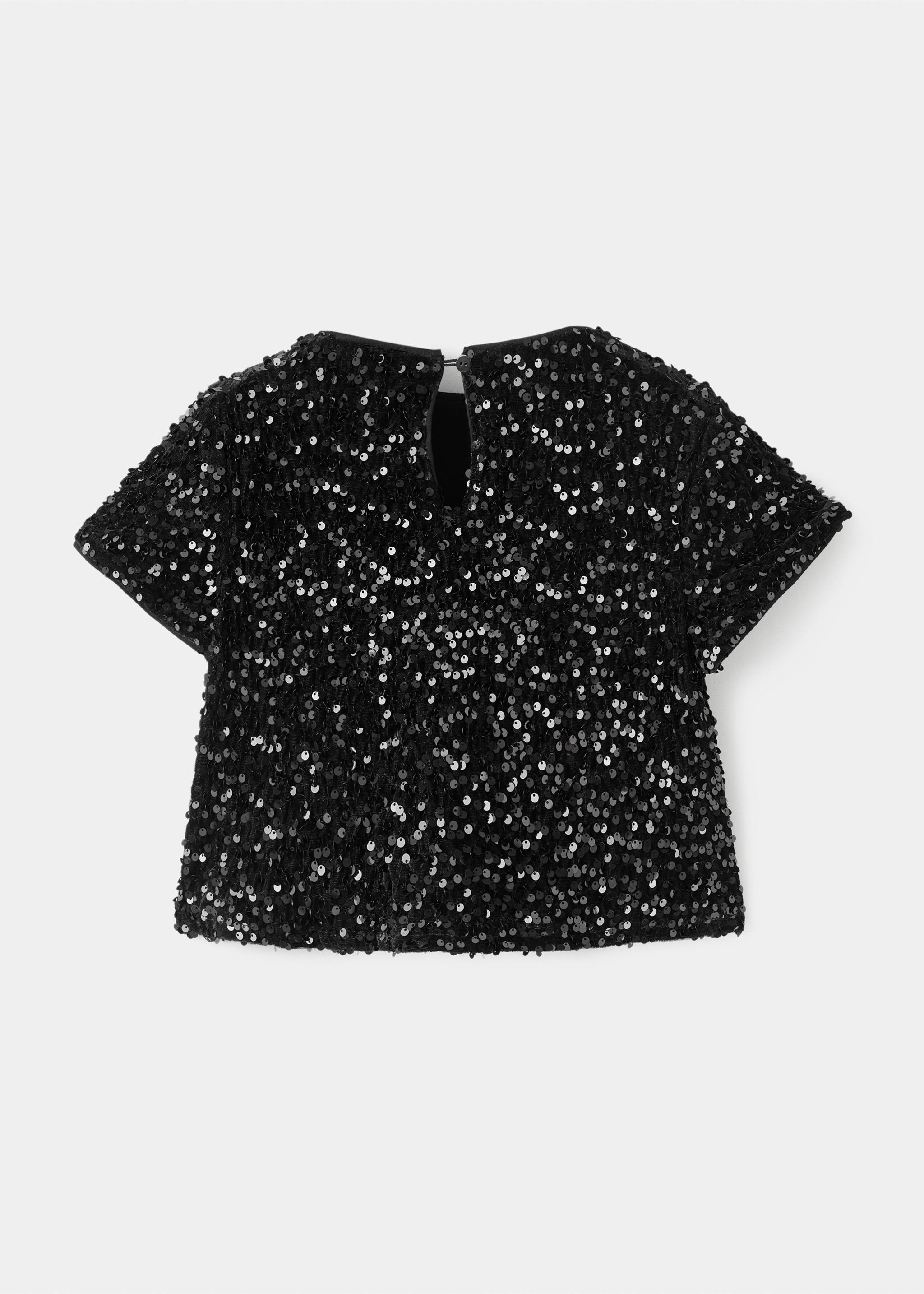 Sequined top - Reverse of the article, Black. Ref: 17059095-00.