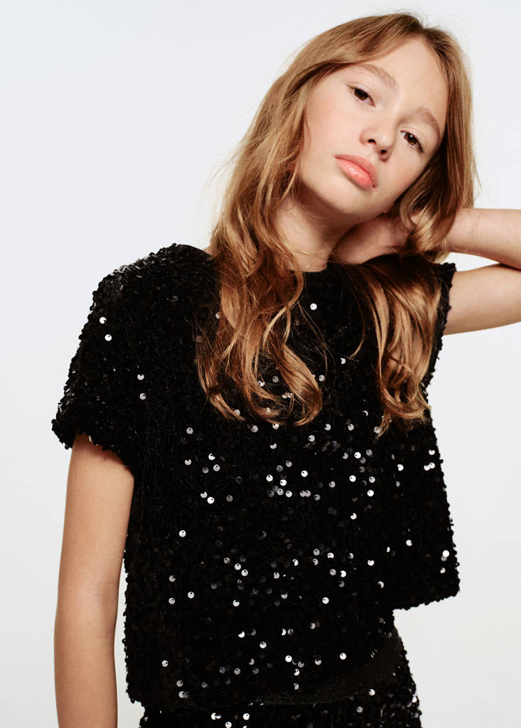 Sequined top — Black