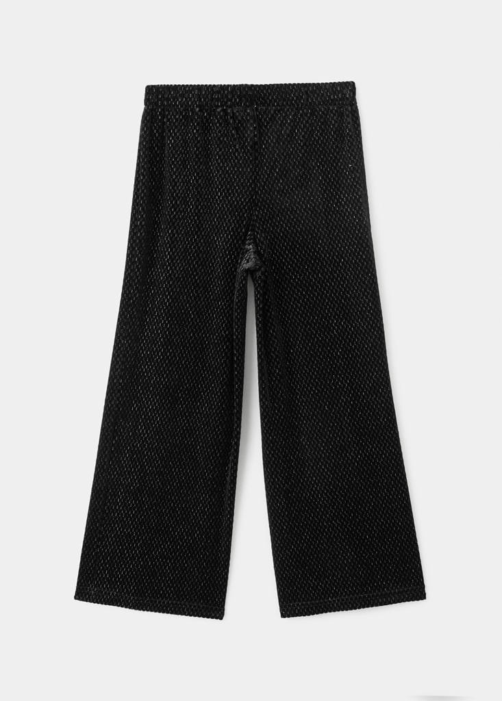 Lurex velvet trousers — Black