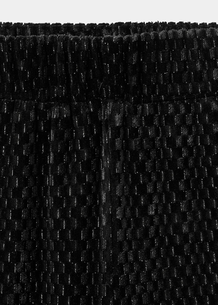 Lurex velvet trousers — Black