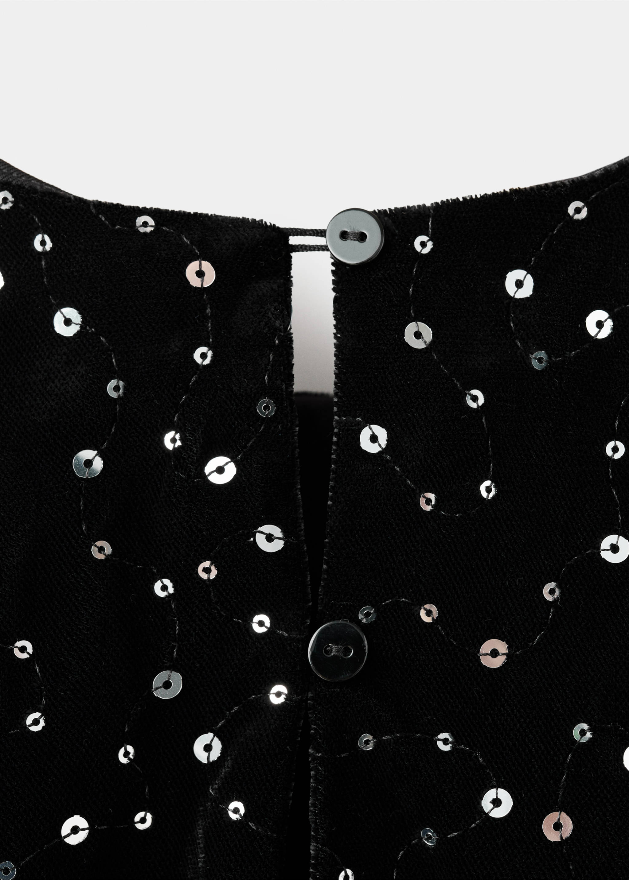 Vestido corto lentejuelas - Detalle del artículo 0, Negro. Ref: 17059101-00.