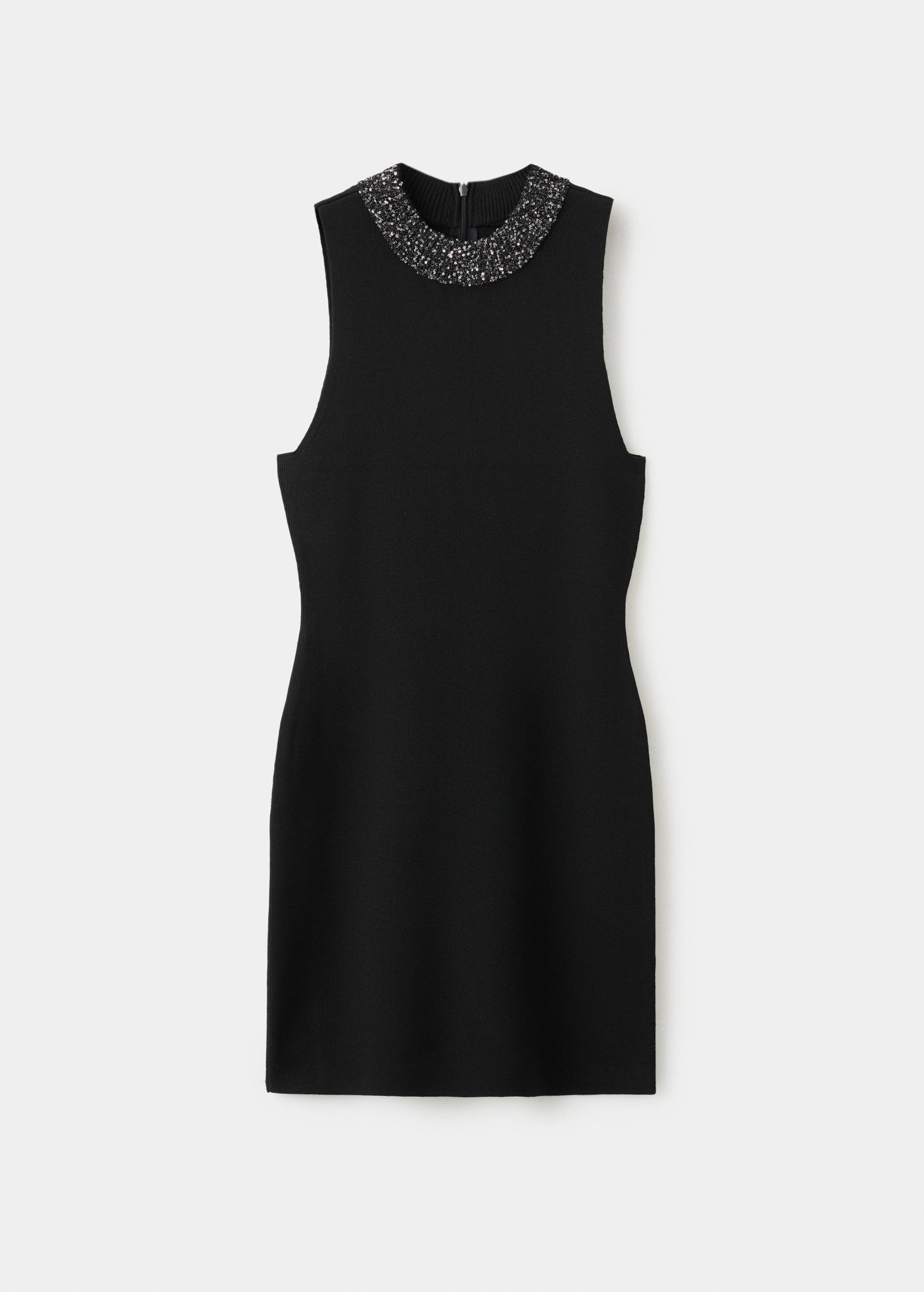 Robe en maille col paillettes - Article sans modèle