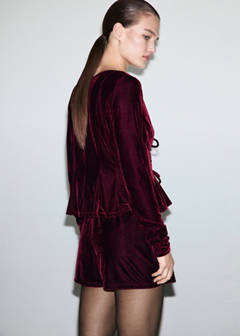 Velvet shorts — Burgundy 3