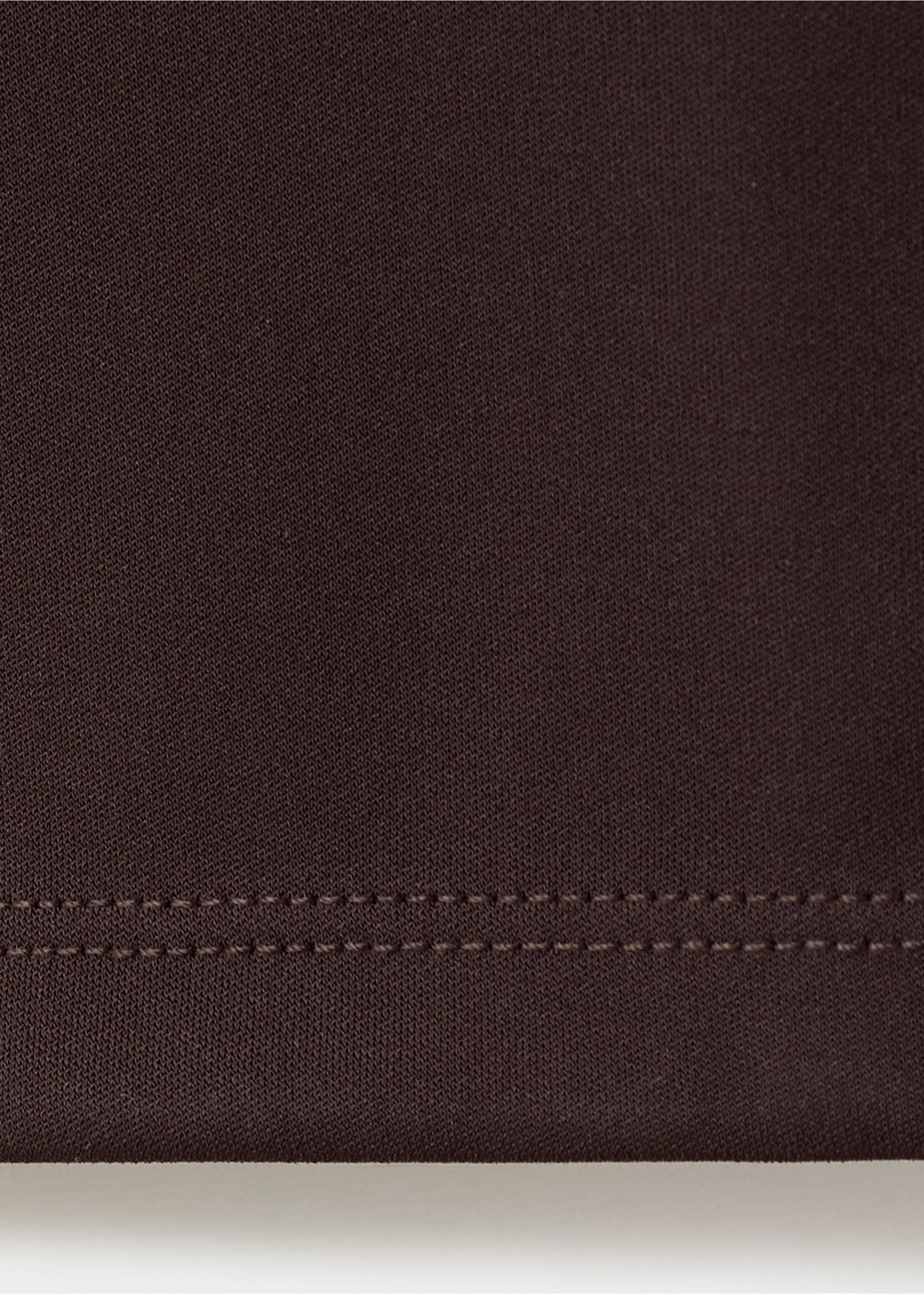 Fine-knit trousers with elastic waist - Details of the article 0, Brown. Ref: 17059109-00.
