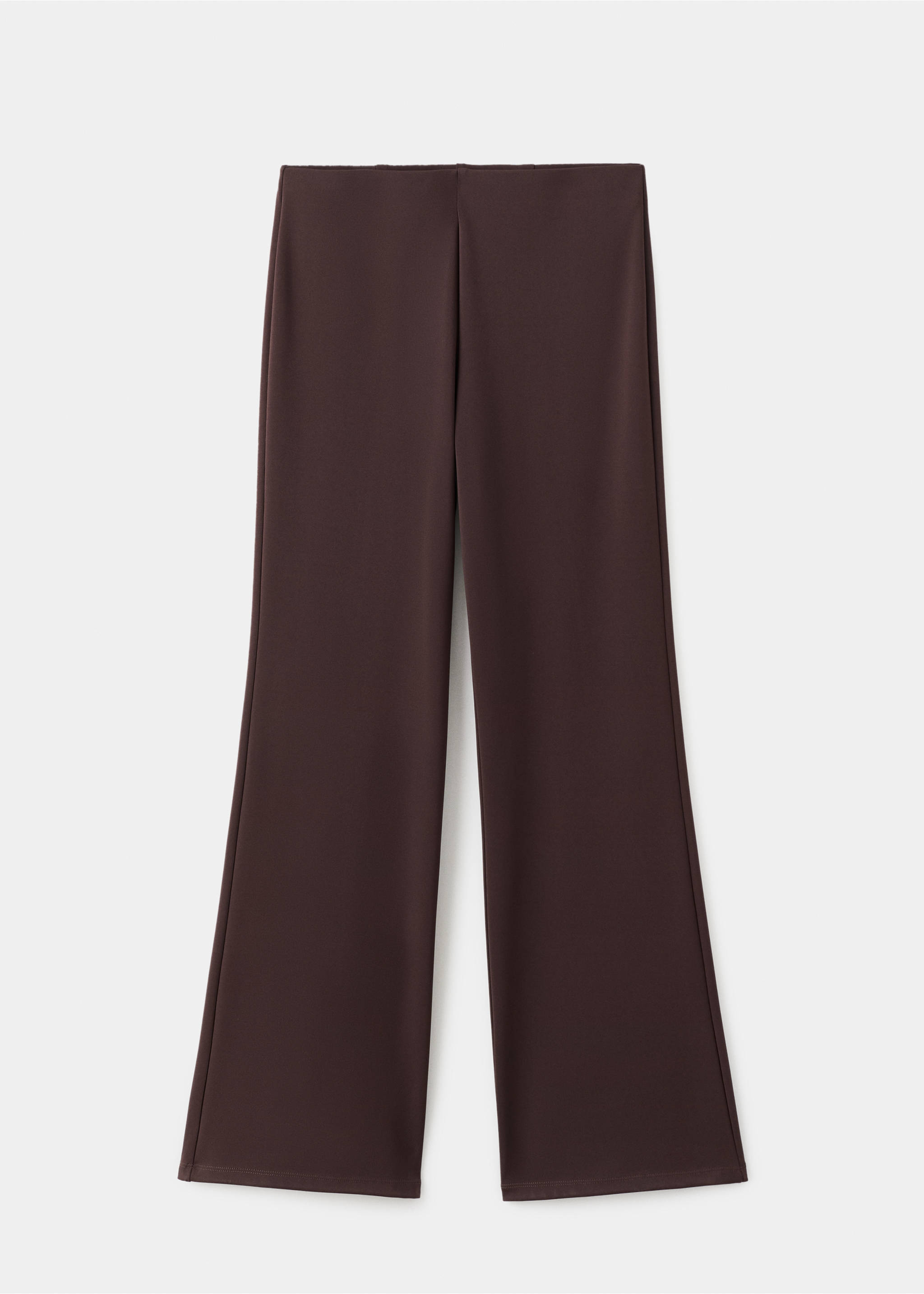 Fine-knit trousers with elastic waist - Article without model, Brown. Ref: 17059109-00.