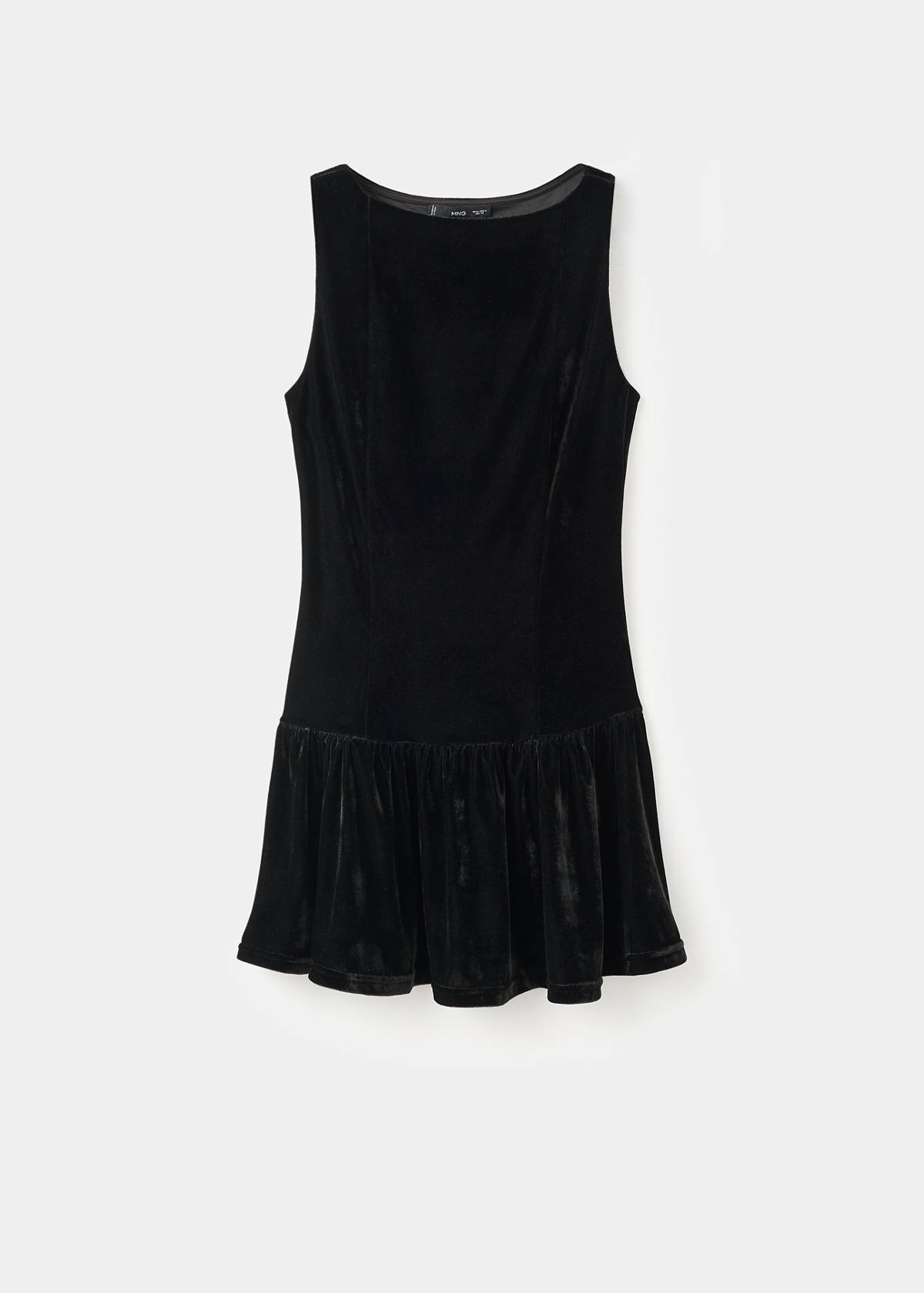 Velvet fitted dress — Black